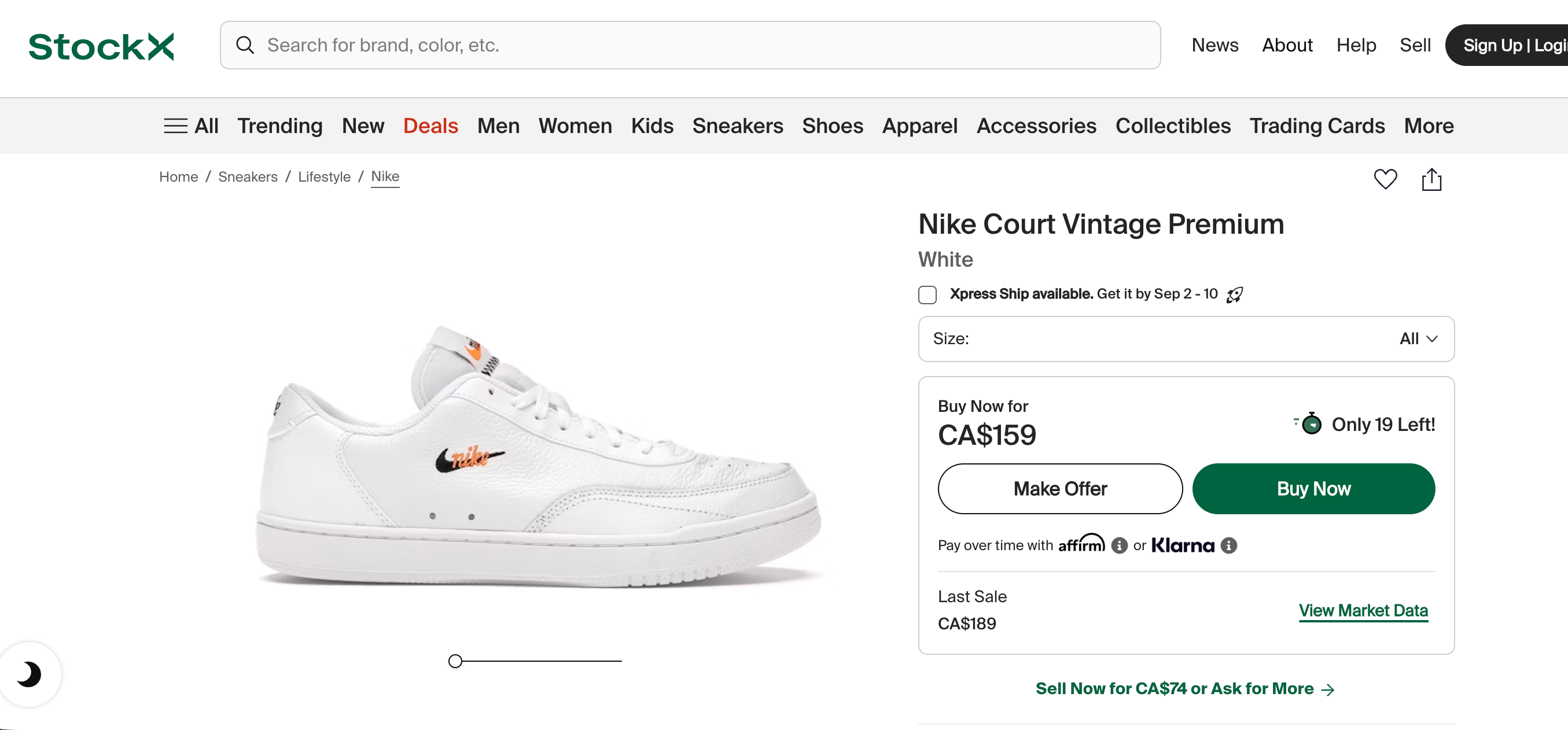 Nike Court Vintage Premium Reverse Swoosh Sneakers - photo 2