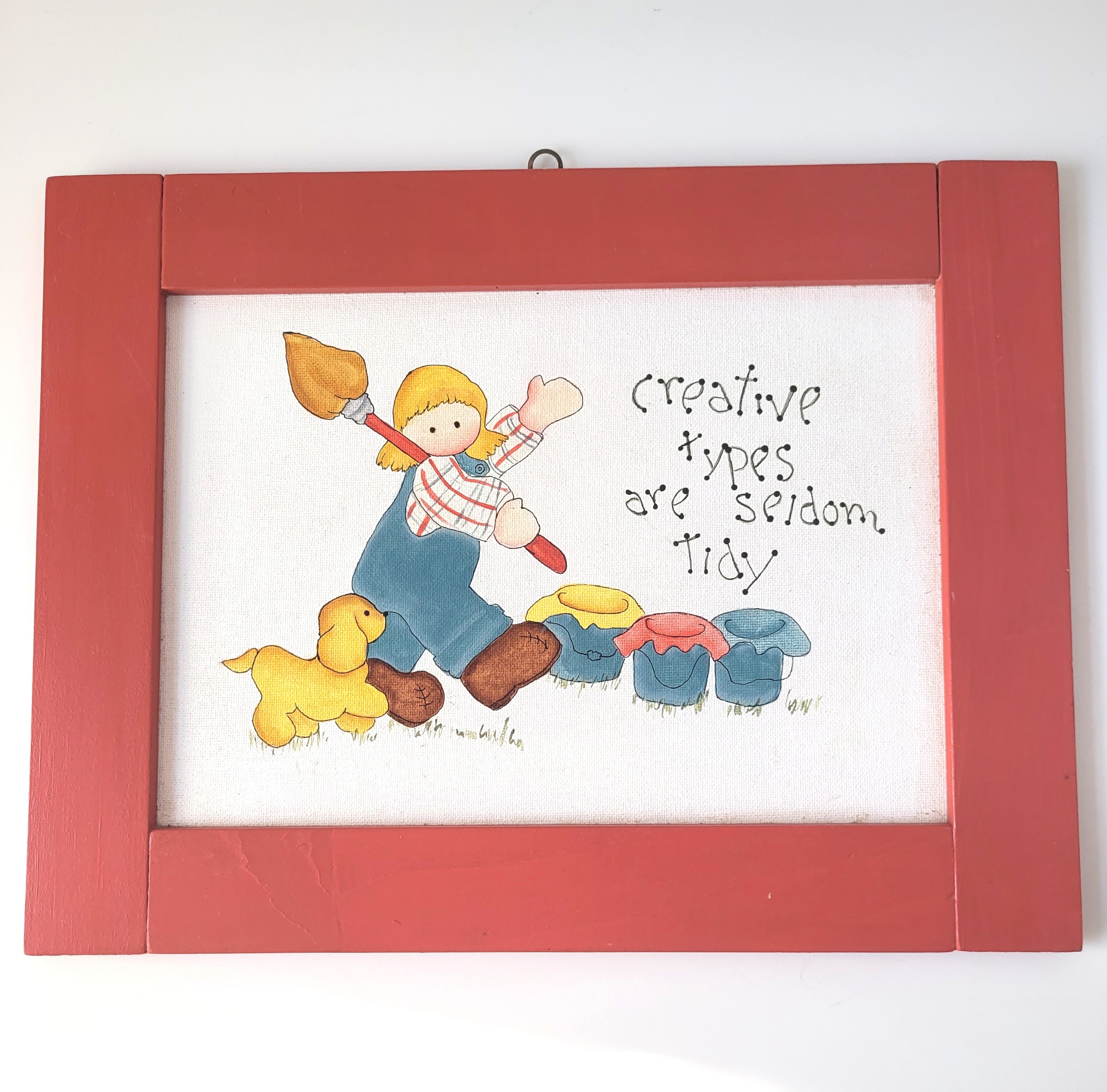70s Creative Types Are Seldom Tidy Framed Print Wall Art Decor