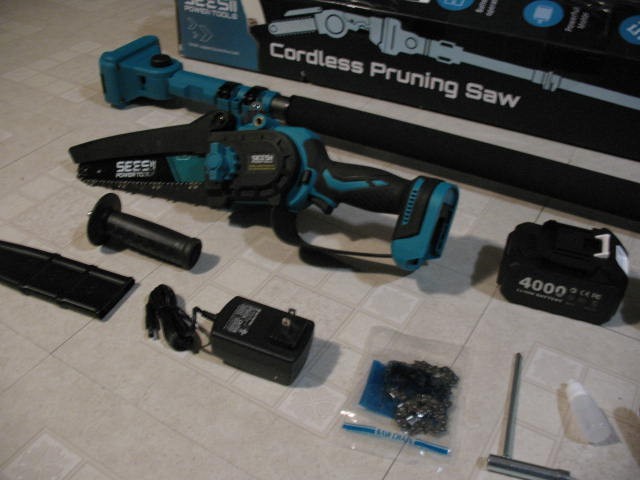 SEESII Cordless 8 inch Pole Saw & Mini Chainsaw, Brand New - photo 5
