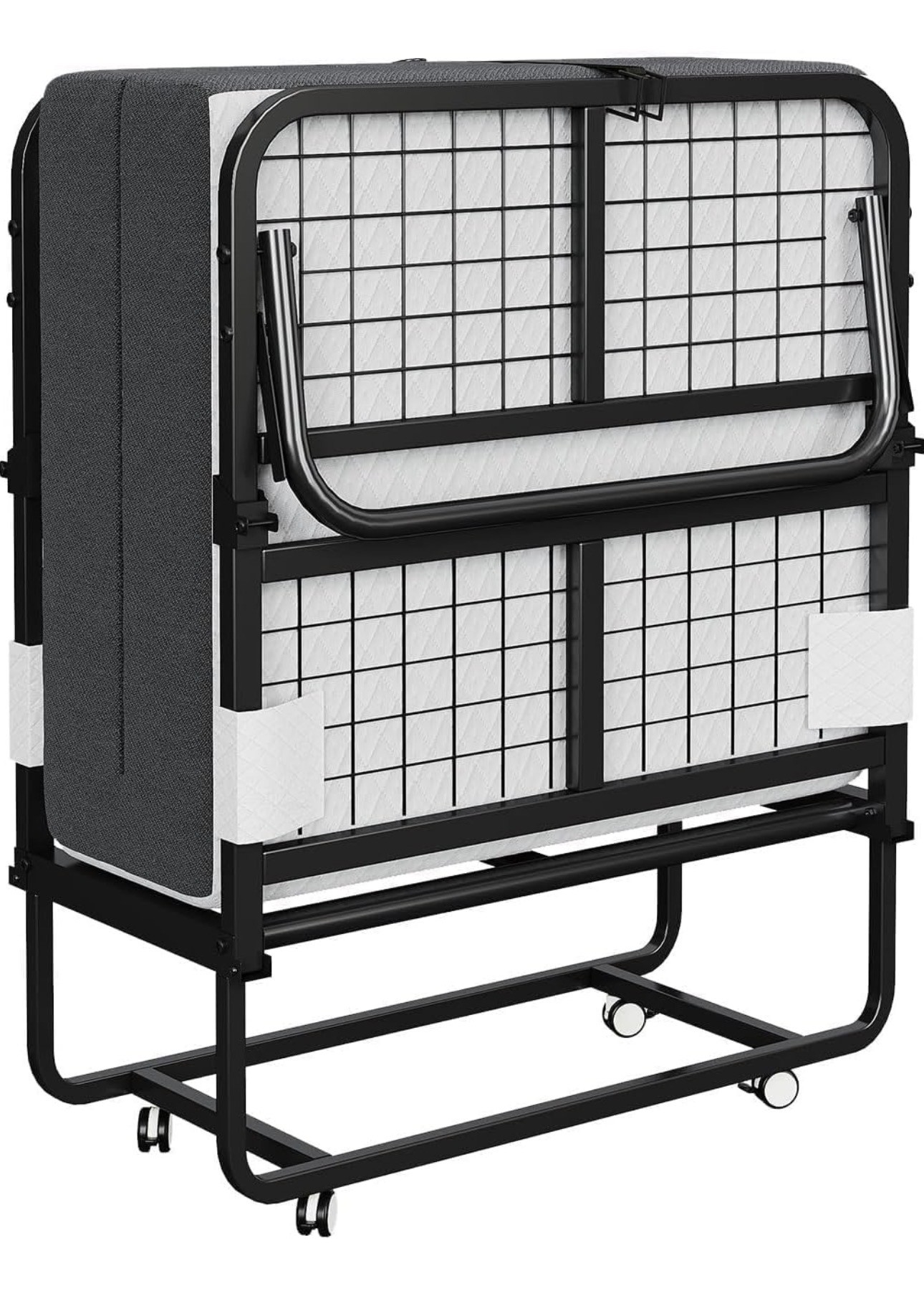 Folding Bed w/ Mattress 75" x 35" Portable Foldable Metal Frame - photo 2