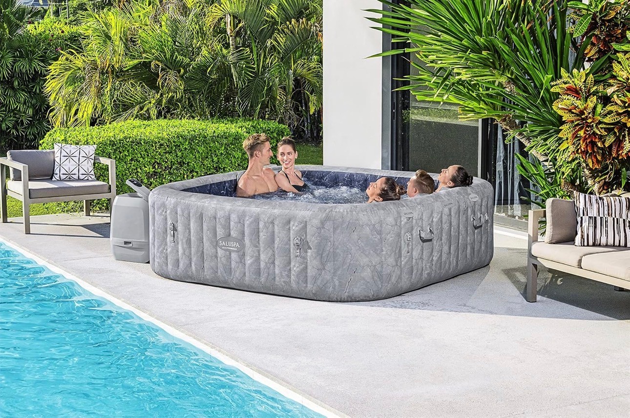 HydroJet Pro Hot Tub Spa Portable Filtered Heated 180Jets 5-7Fit