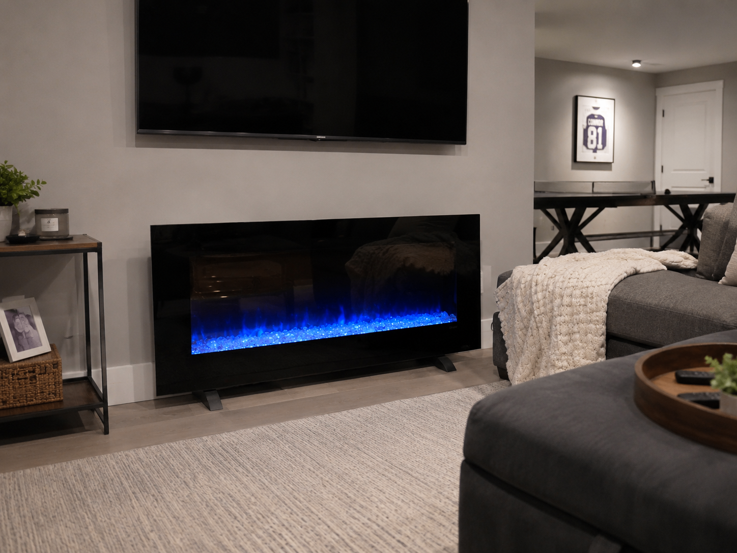 Like New Dimplex Nicole 43" Wall-Mount Electric Fireplace - photo 2