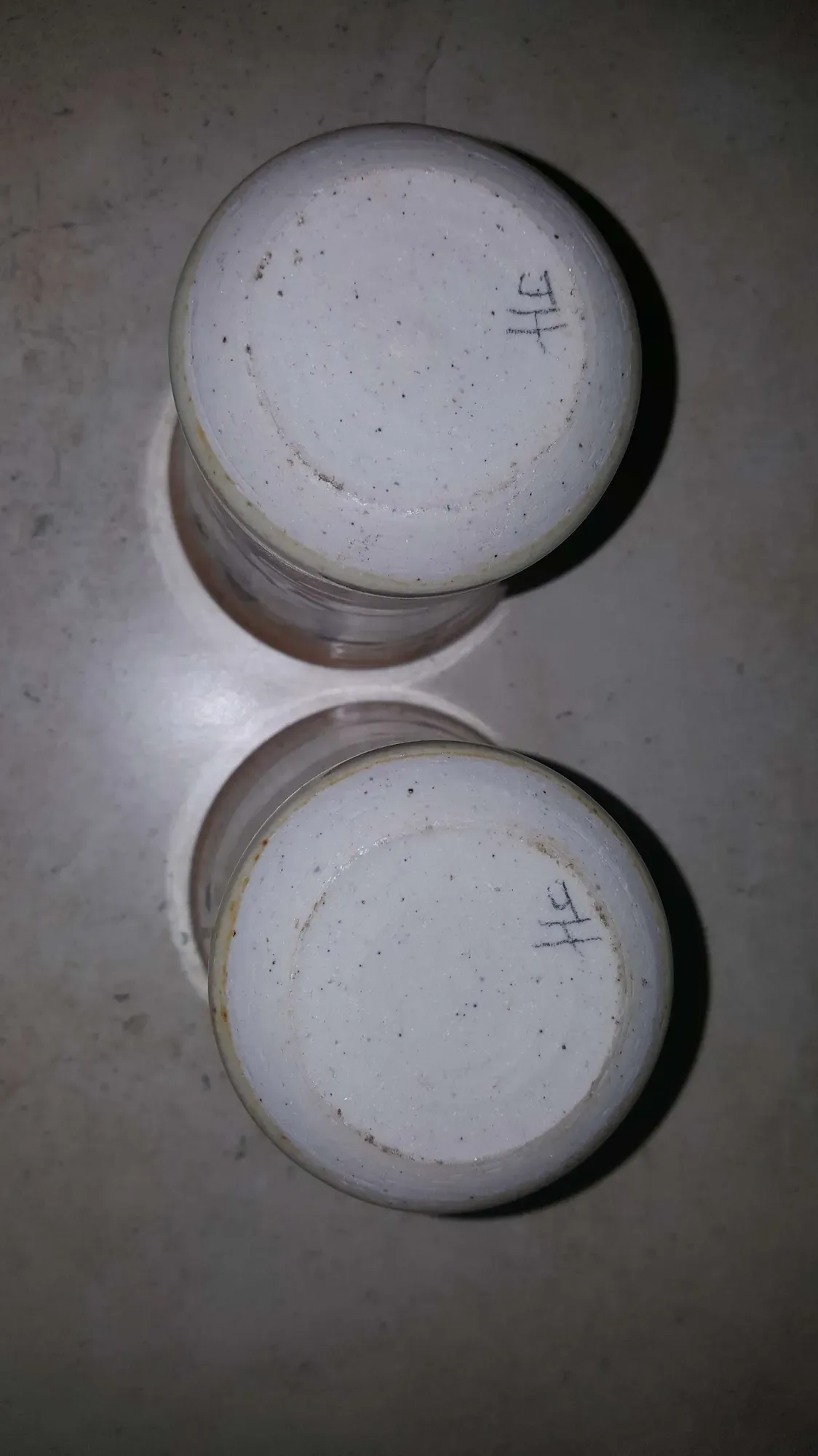 hand made ceramic cups / mugs / glasses -- butterfly (or moth... - photo 3