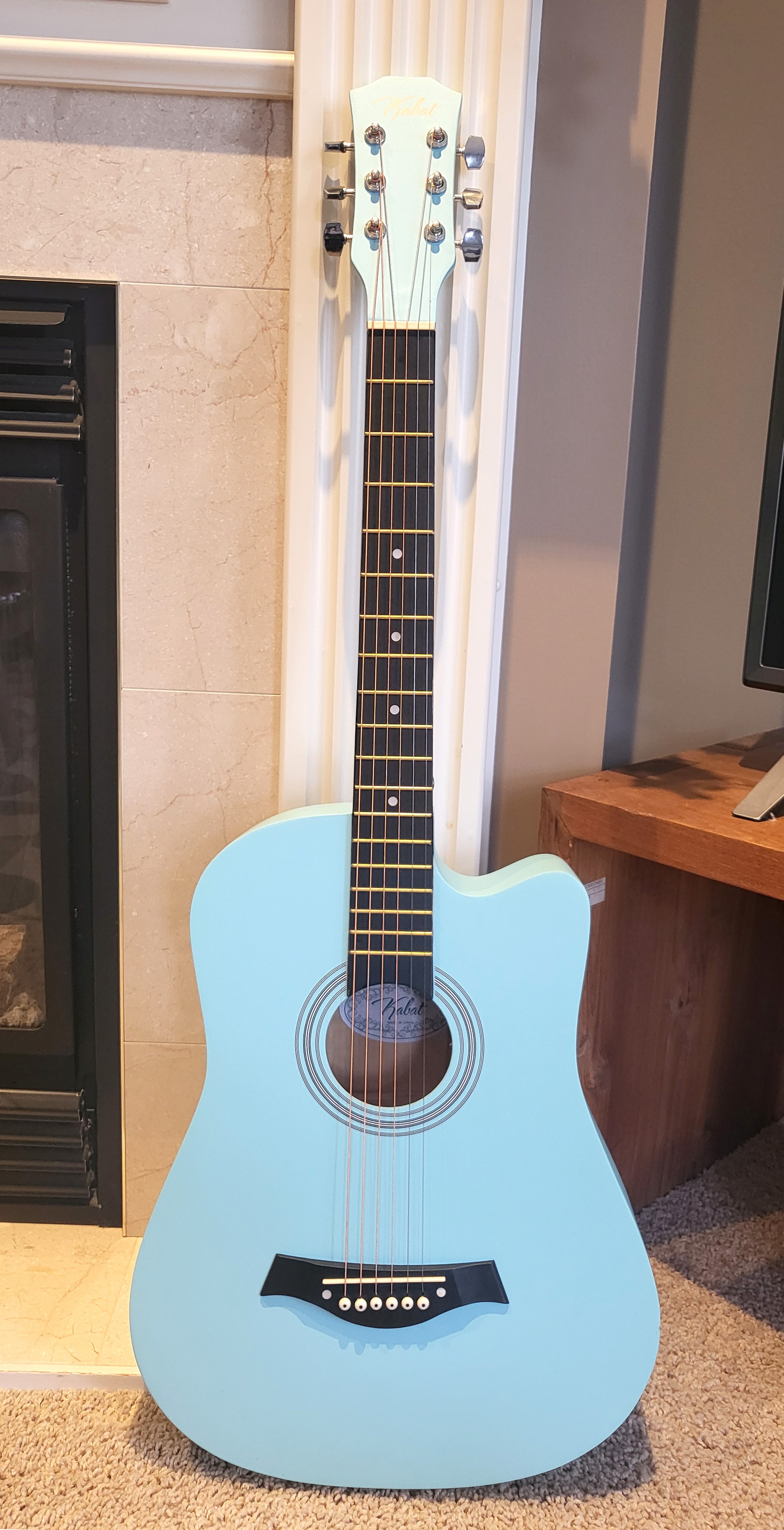 Brand New Light Blue Acoustic Guitar Perfect for Beginners 38" - photo 2