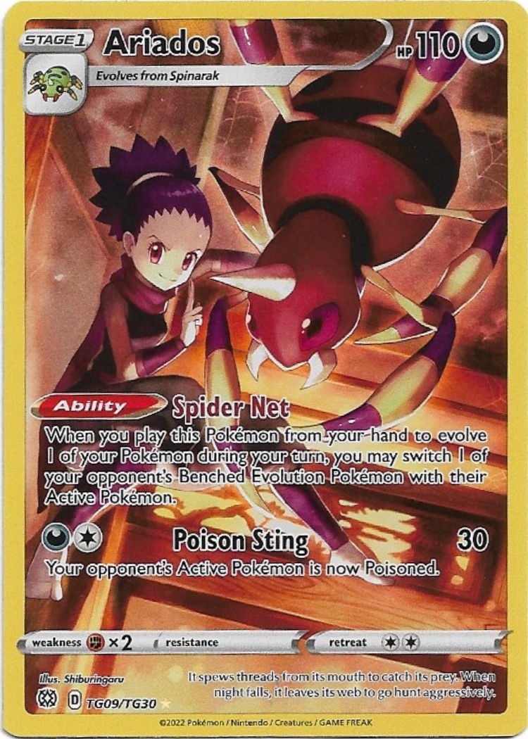 Pokemon Ariados TG09/TG30 Astral Radiance Trainer Gallery NM