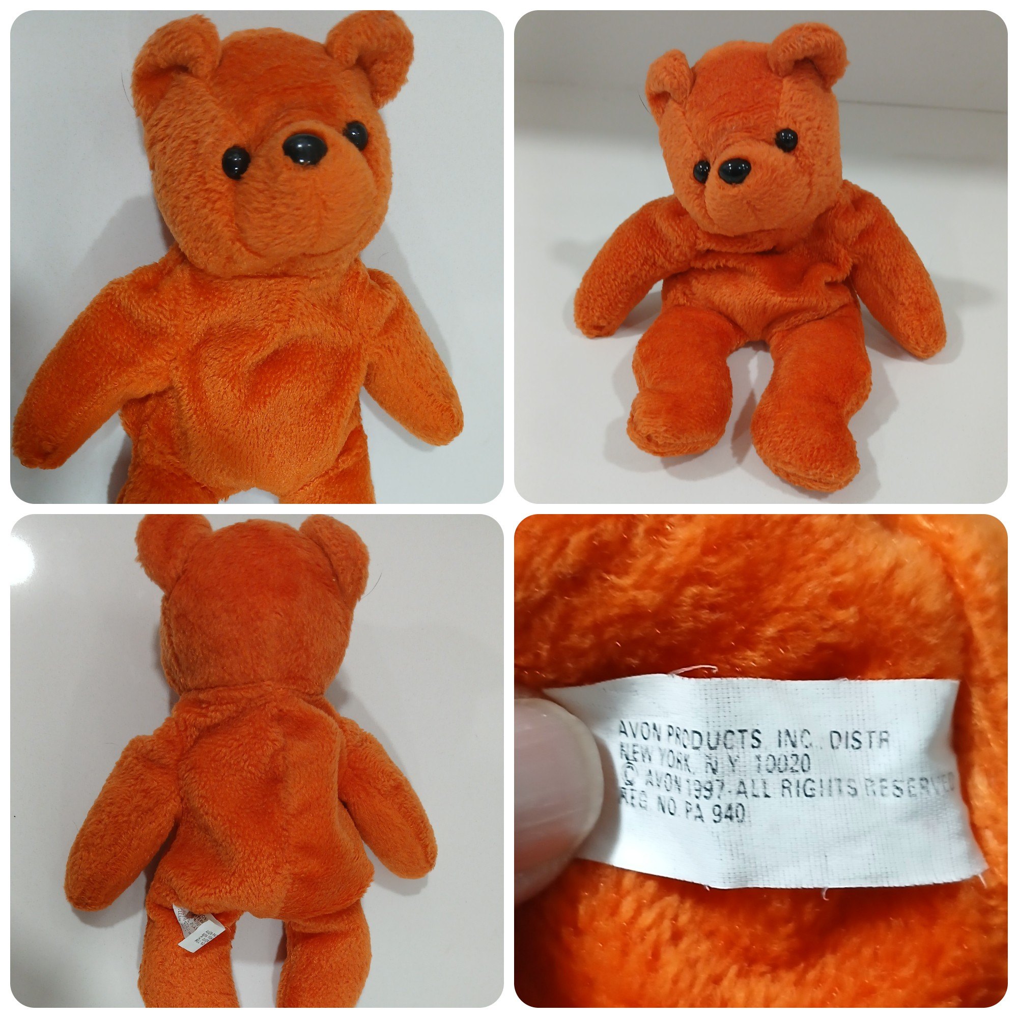 Vintage Avon Bernard the Bear - Full O Beans Teddy Bear , No Tag - photo 2
