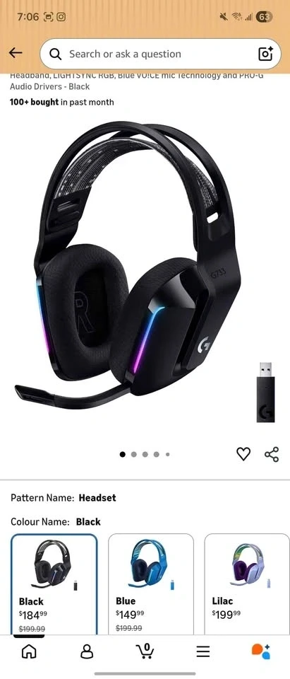 Logitech G733 Wireless Gaming Headset - photo 4