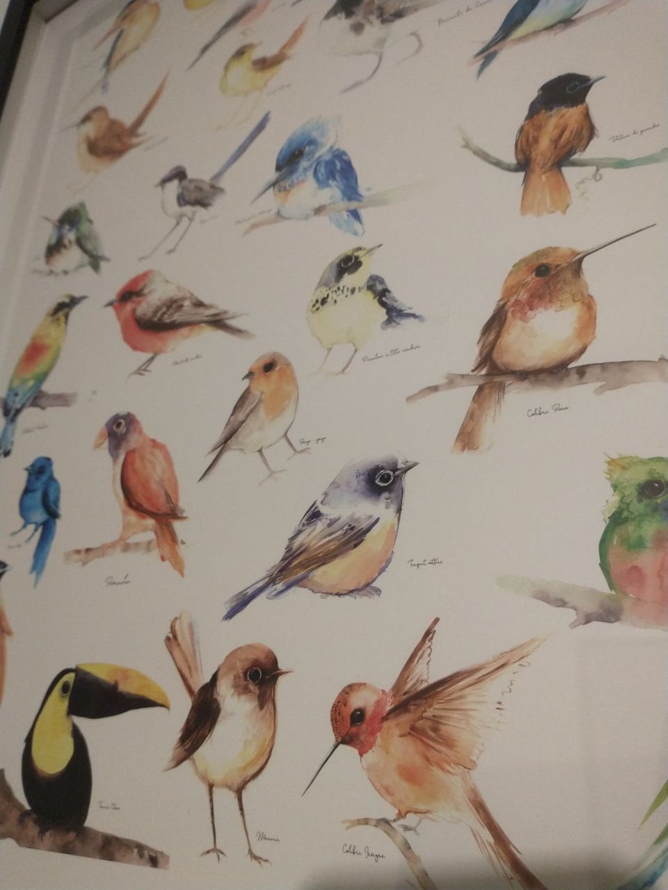 Unique birds print in frame - photo 3