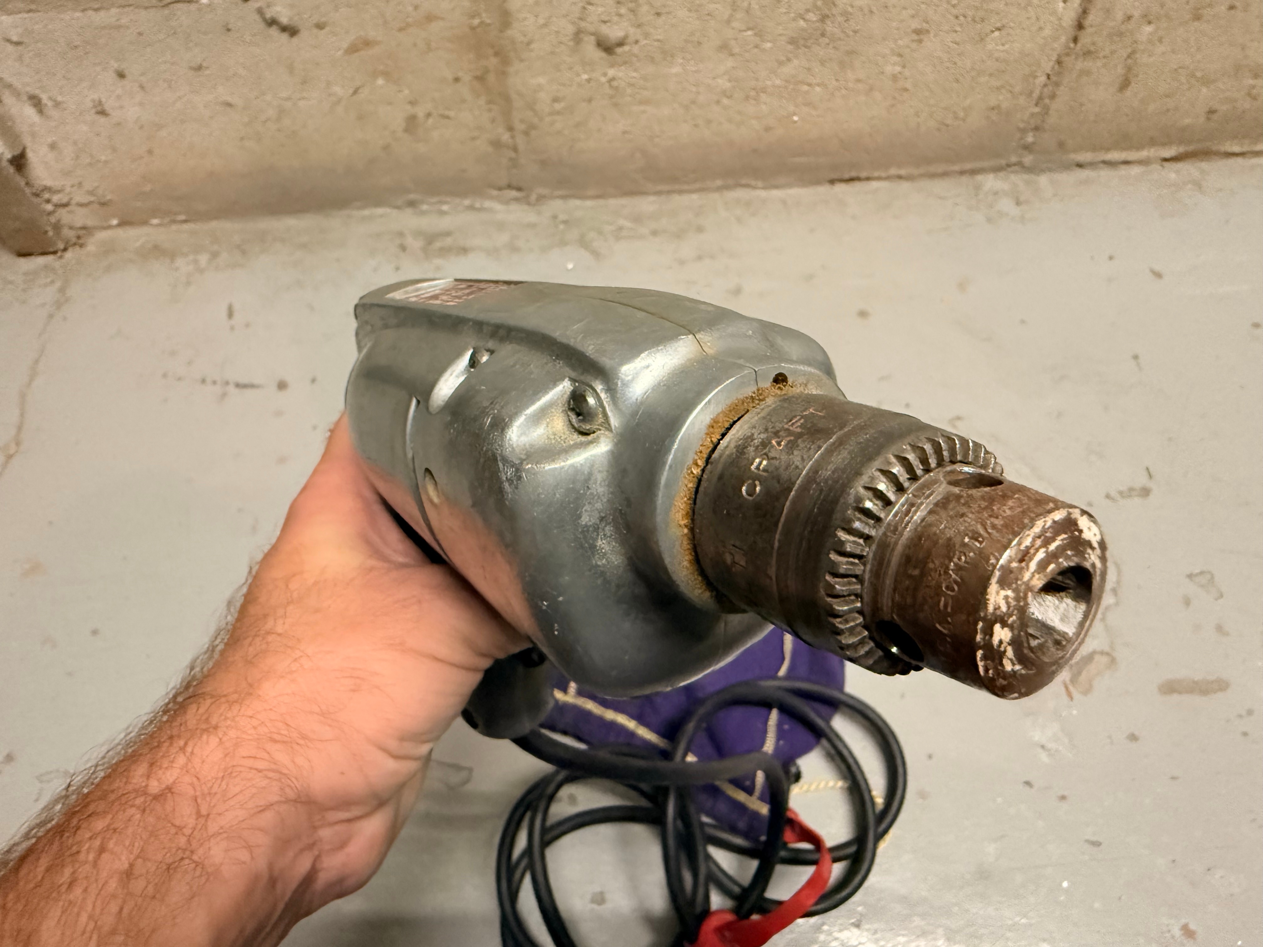 Vintage 1960s Mor-Power 3/8-inch corded power drill - photo 3