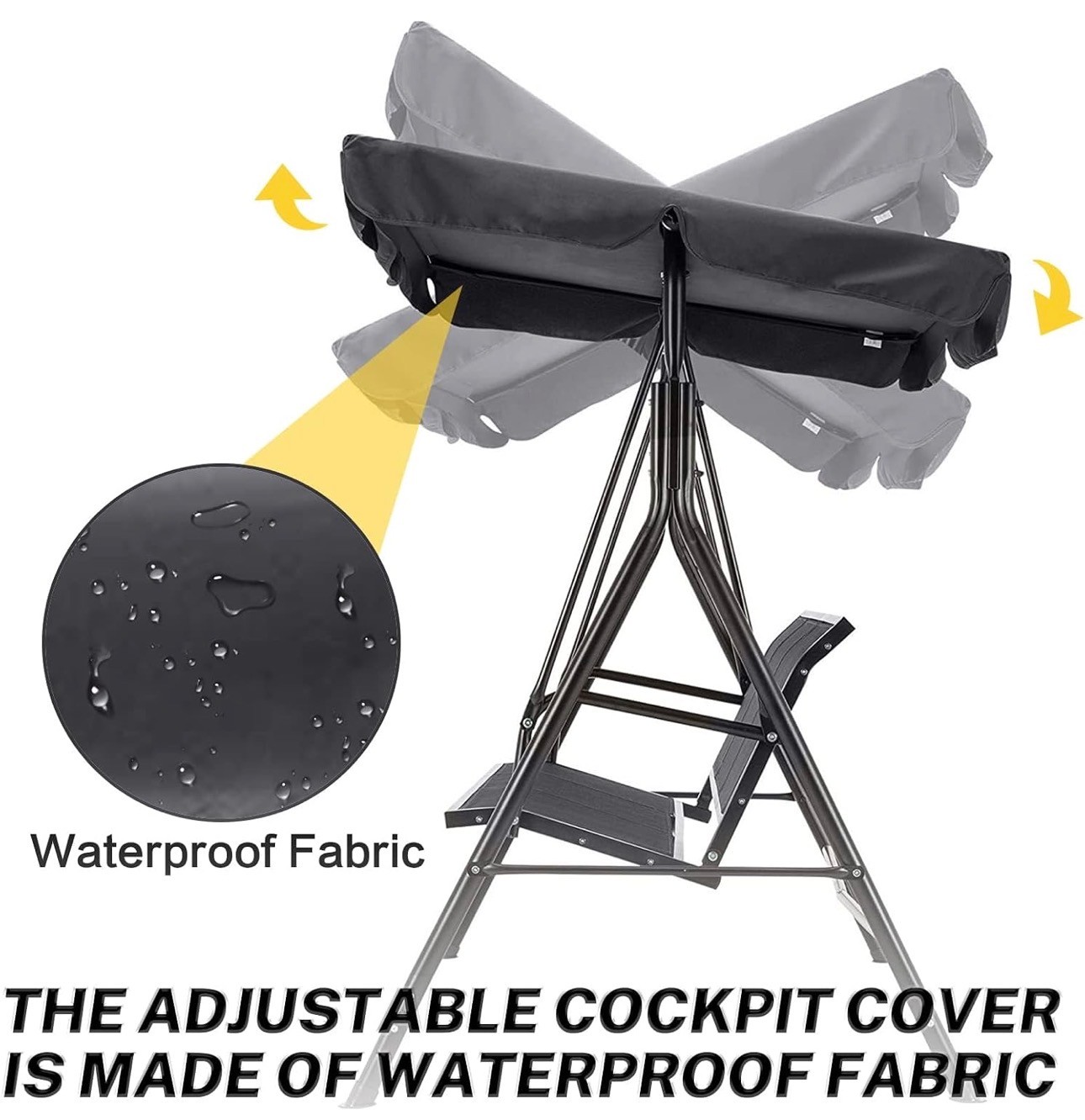 Patio Outdoor Swing Chair Hammock Metal Adjustable Heavy Duty - photo 5