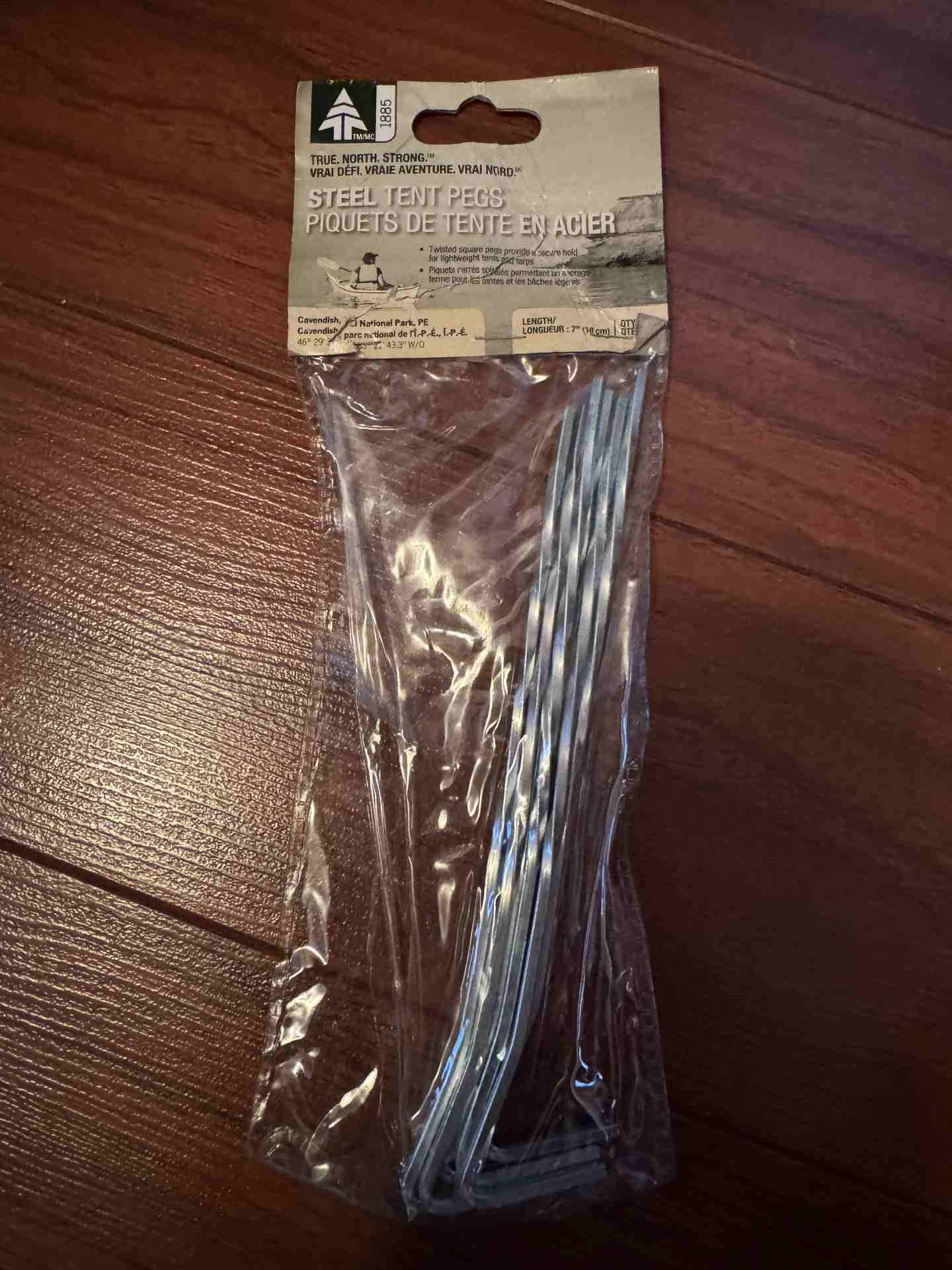 Brand new BNIP Woods Steel Tent Pegs