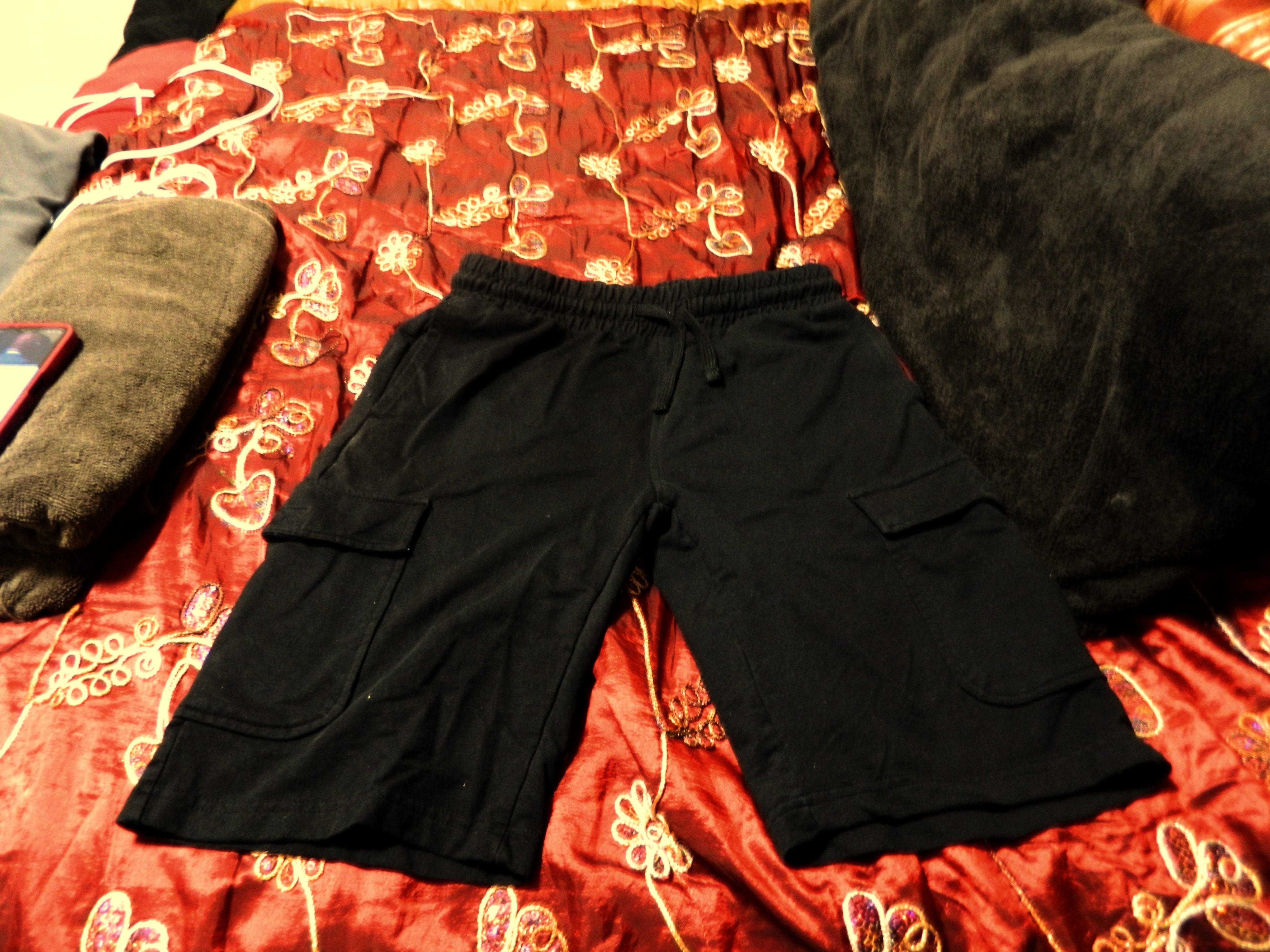 Cotone black cargo shorts Size (34) - photo 5