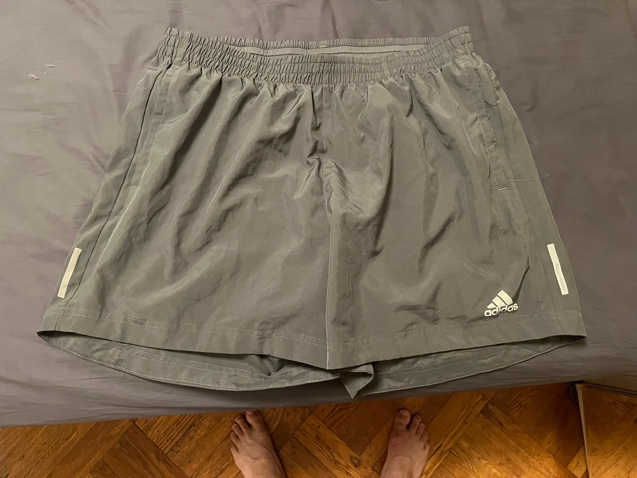 (Limited Edition) Adidas Running Shorts, Gray, Men's