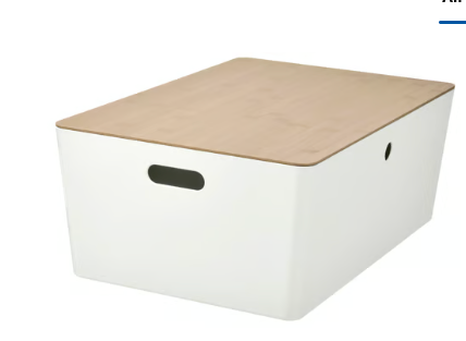 IKEA KUGGIS Storage Box with Bamboo Lid