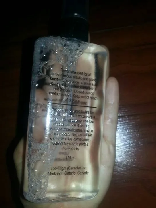 Full Sized Cleaning Solution For Glasses Lenses