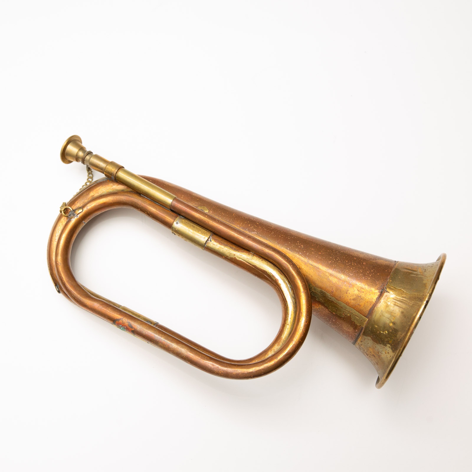Vintage Copper & Brass Bugle / Decorative Horn