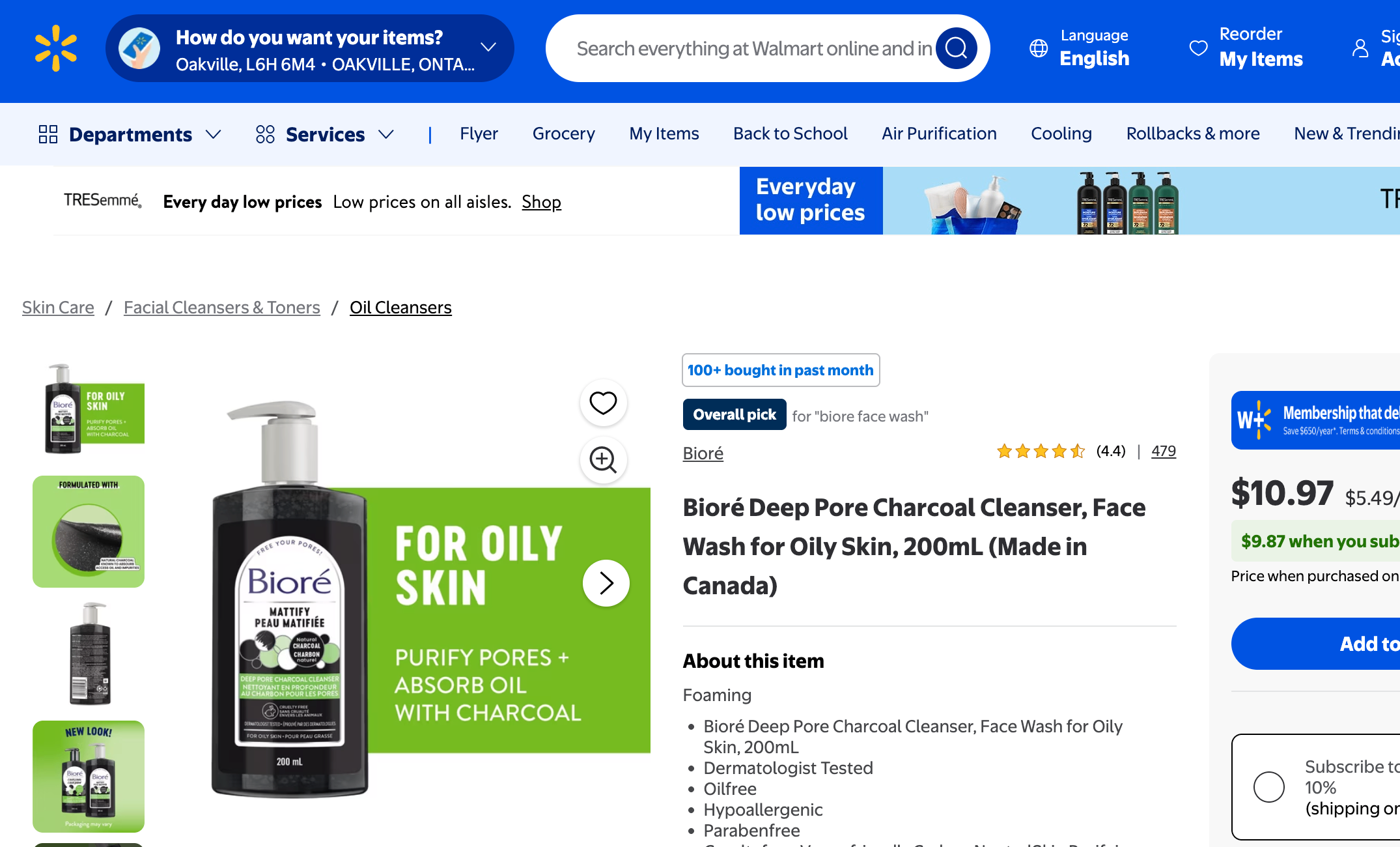 Brand New Bioré Deep Pore Charcoal Cleanser 200mL ($15 for 2) - photo 2