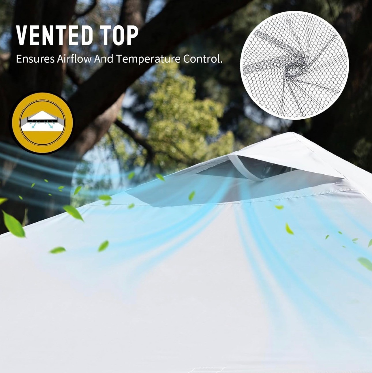 CROWN SHADES 10x10 Pop Up Canopy Tent UV + Water Protection Vent - photo 5