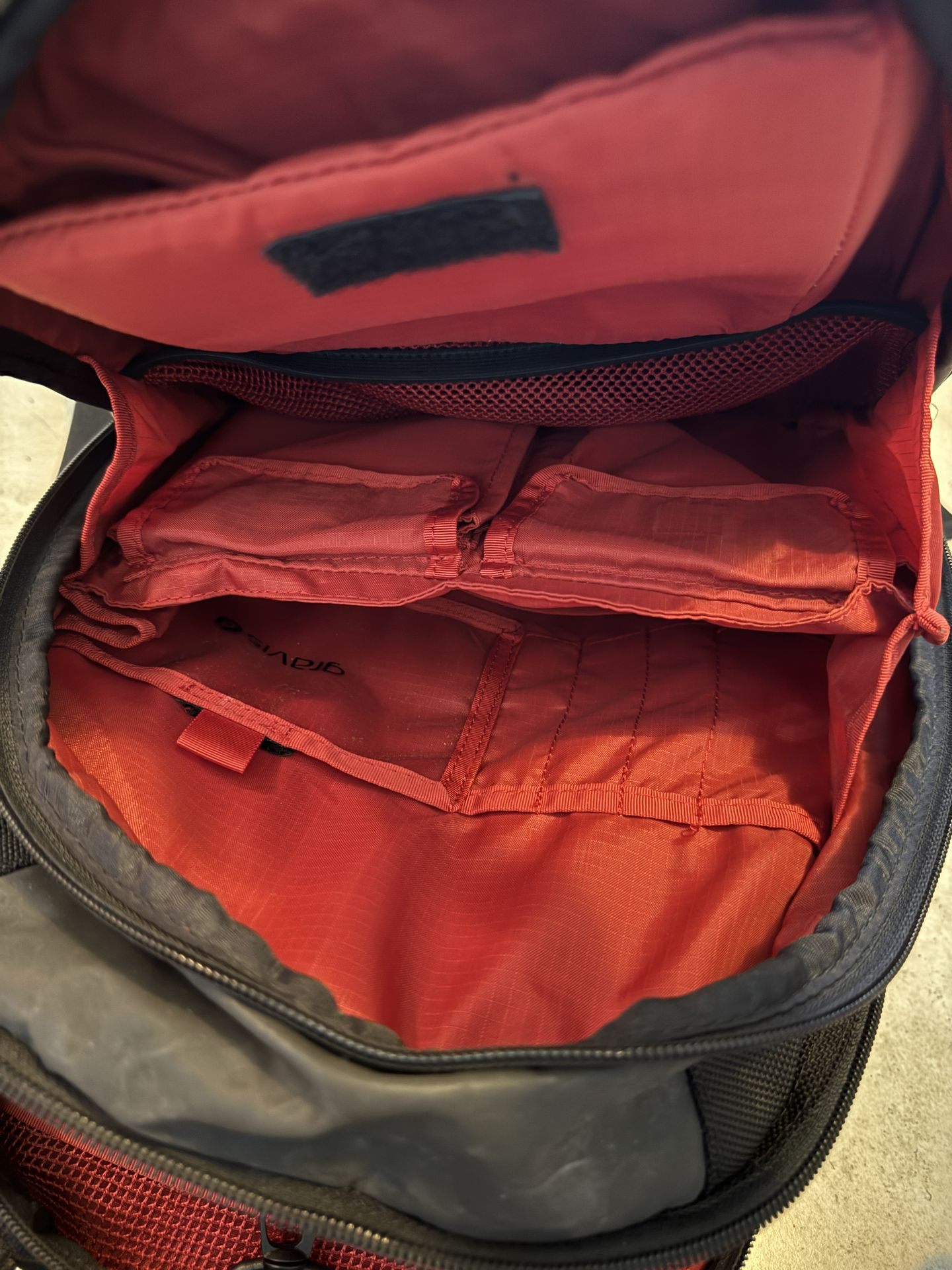 High Quality Tech Black Backpack with Red Interior - photo 5