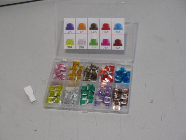 100 Pieces Mini Profile Car Fuses Set, BRAND NEW - photo 3