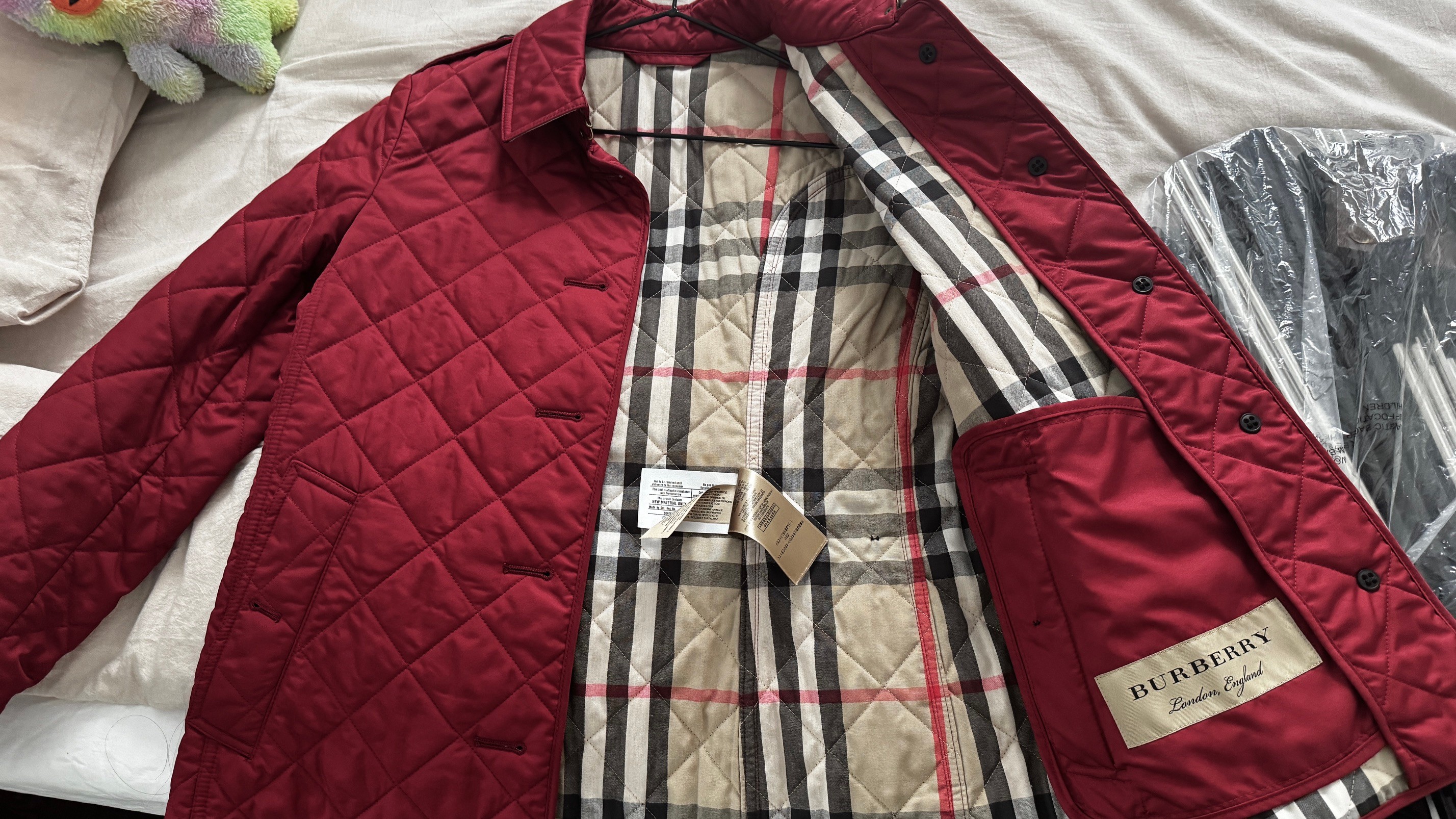 Burberry Quilted Jacket, Size S