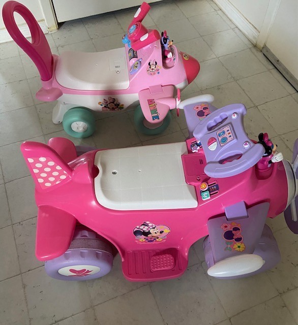 Disney Minnie Airplane Ride-On Bundle (Motorized 6V +  )