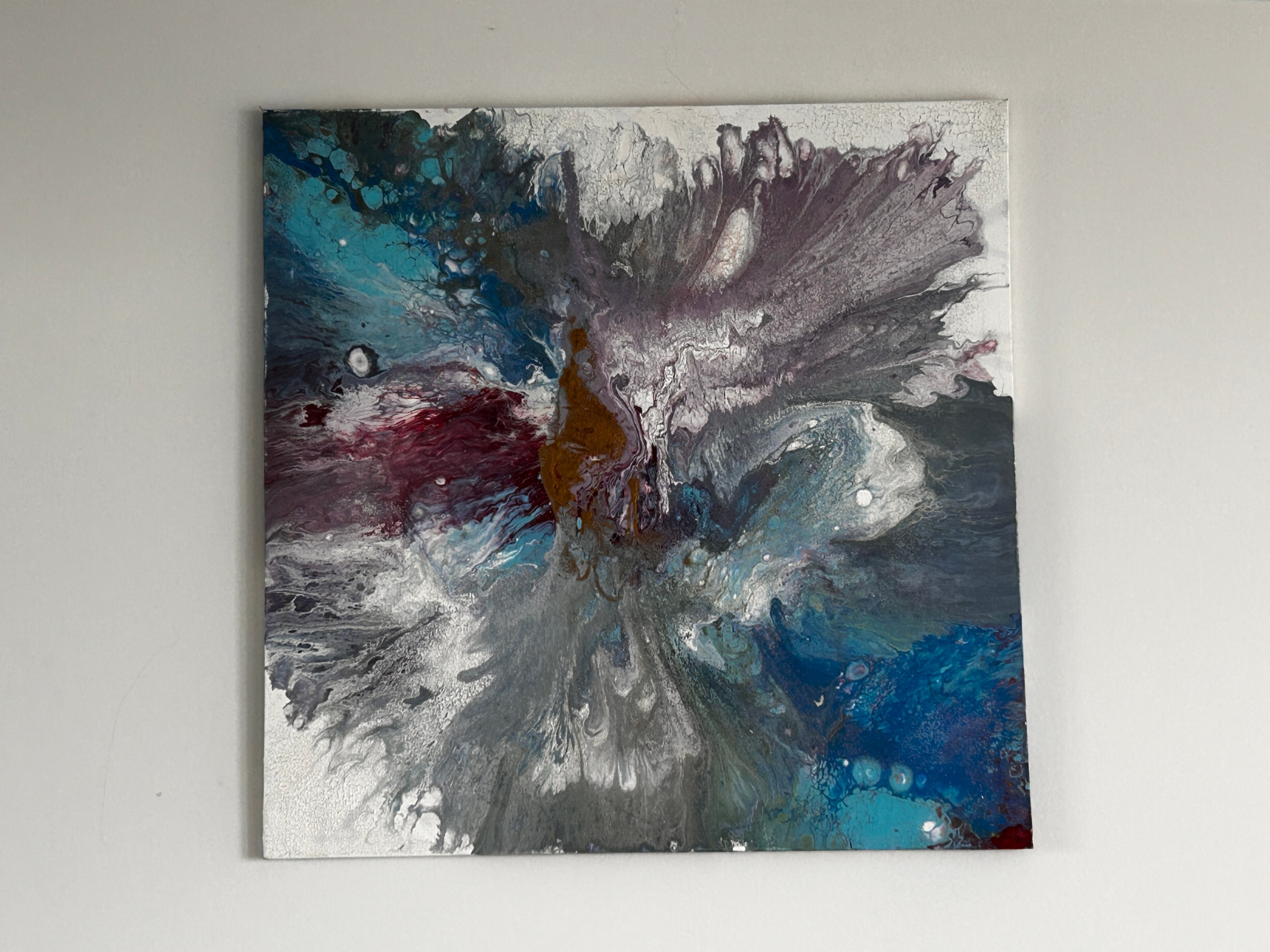Abstract Pour Painting