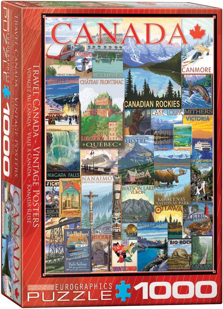 Eurographics Travel Canada Vintage Ads 1000-Piece Puzzle