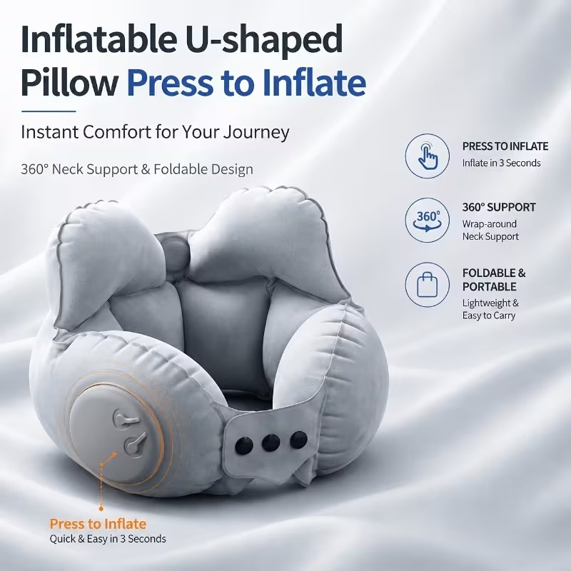 Crown Inflatable U-Shaped Pillow - photo 2