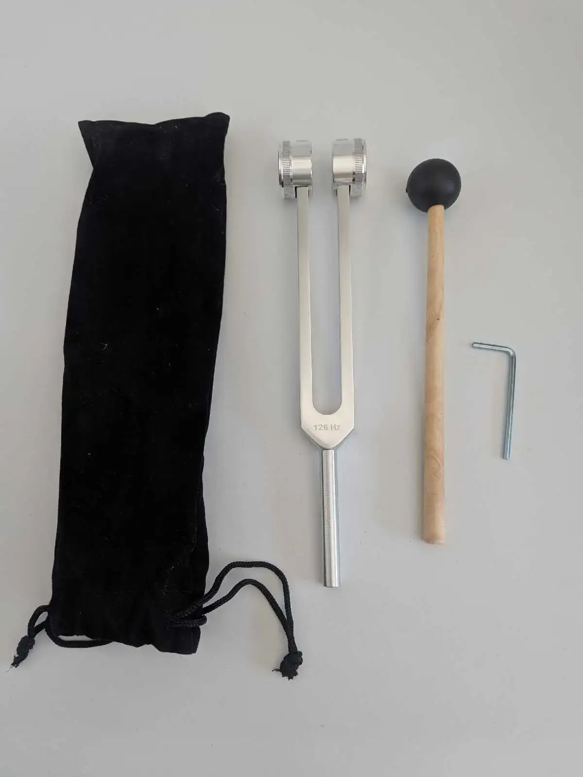 128Hz Tuning Fork Set with Hammer and Bag - photo 4