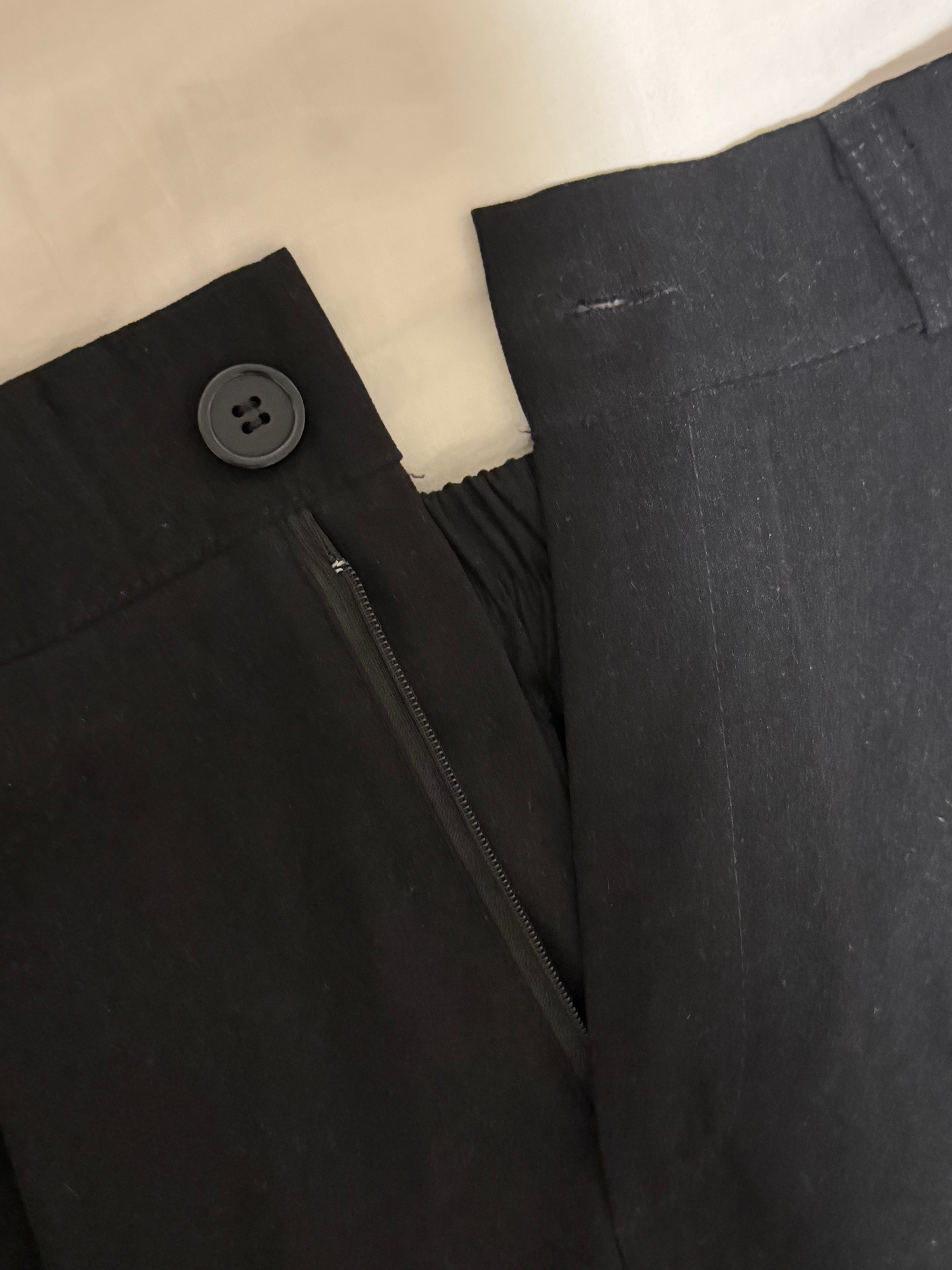 Black Midi Skirt / A-Line Skirt with Pockets - photo 4
