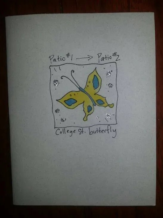 Hand Painted "College St. Butterfly" Greeting Cards - photo 2