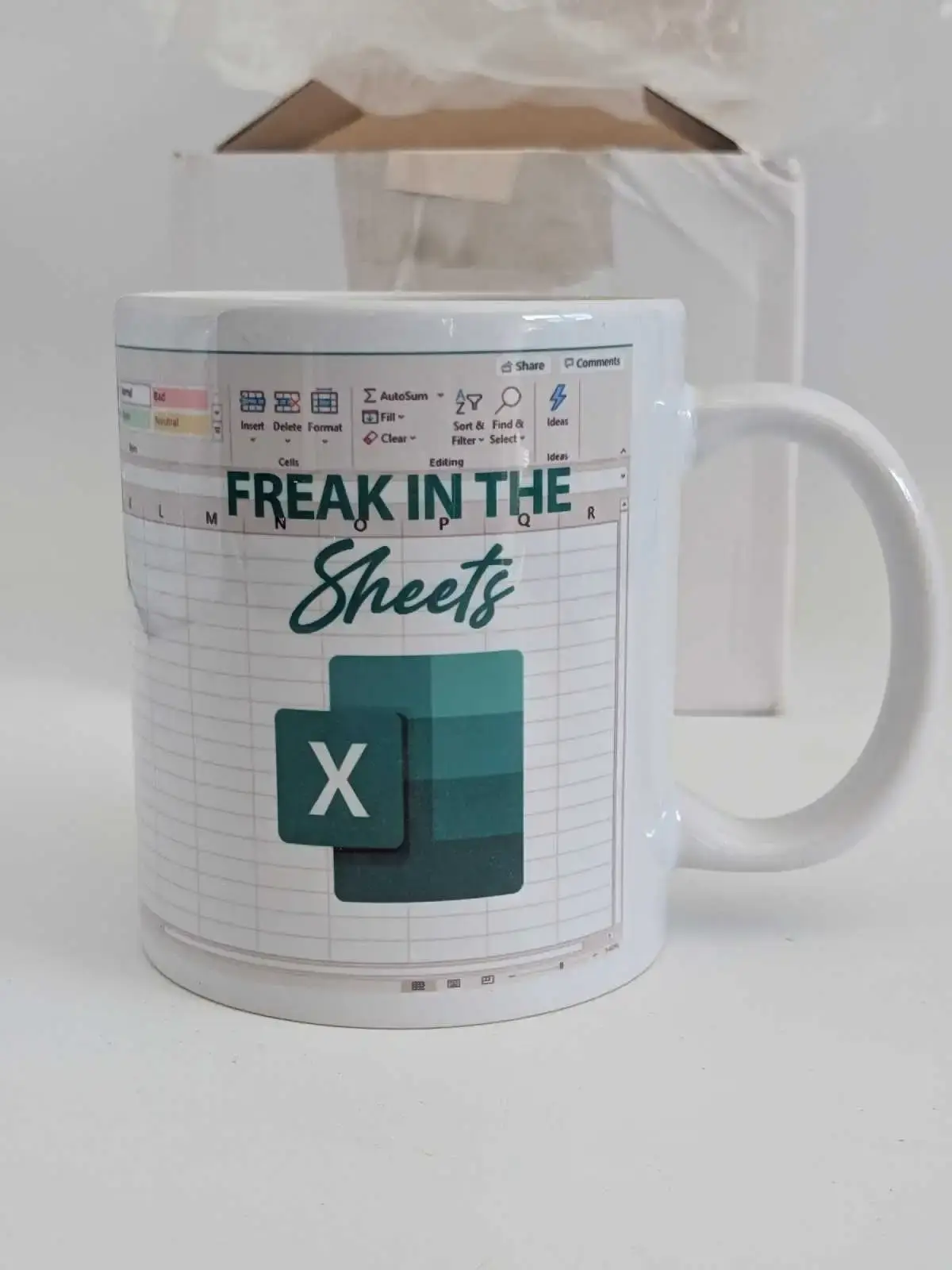 Funny Excel "Freak in the Sheets" Mug