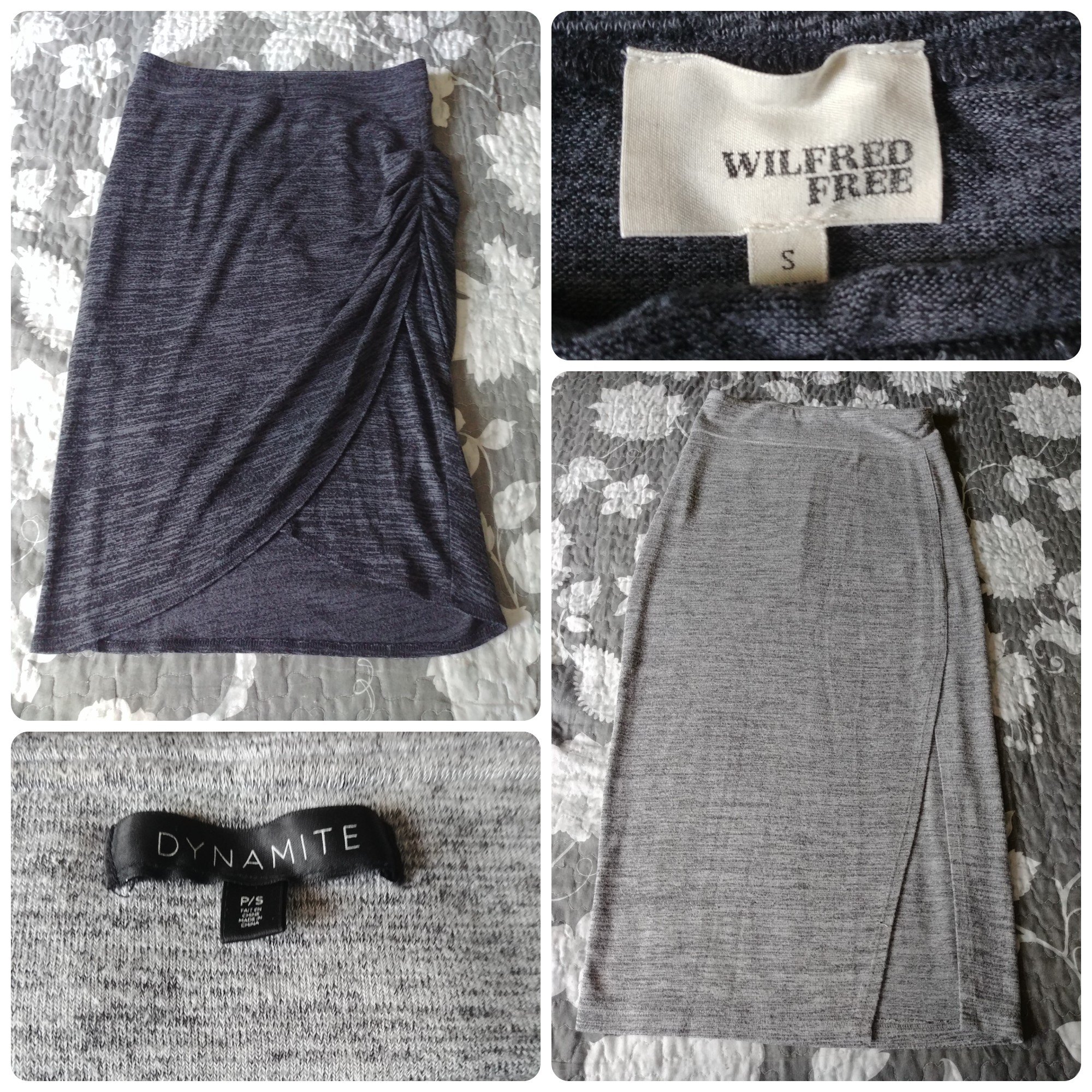 Two Skirts ,Small, Rayon/Polyester/Spandex Both for