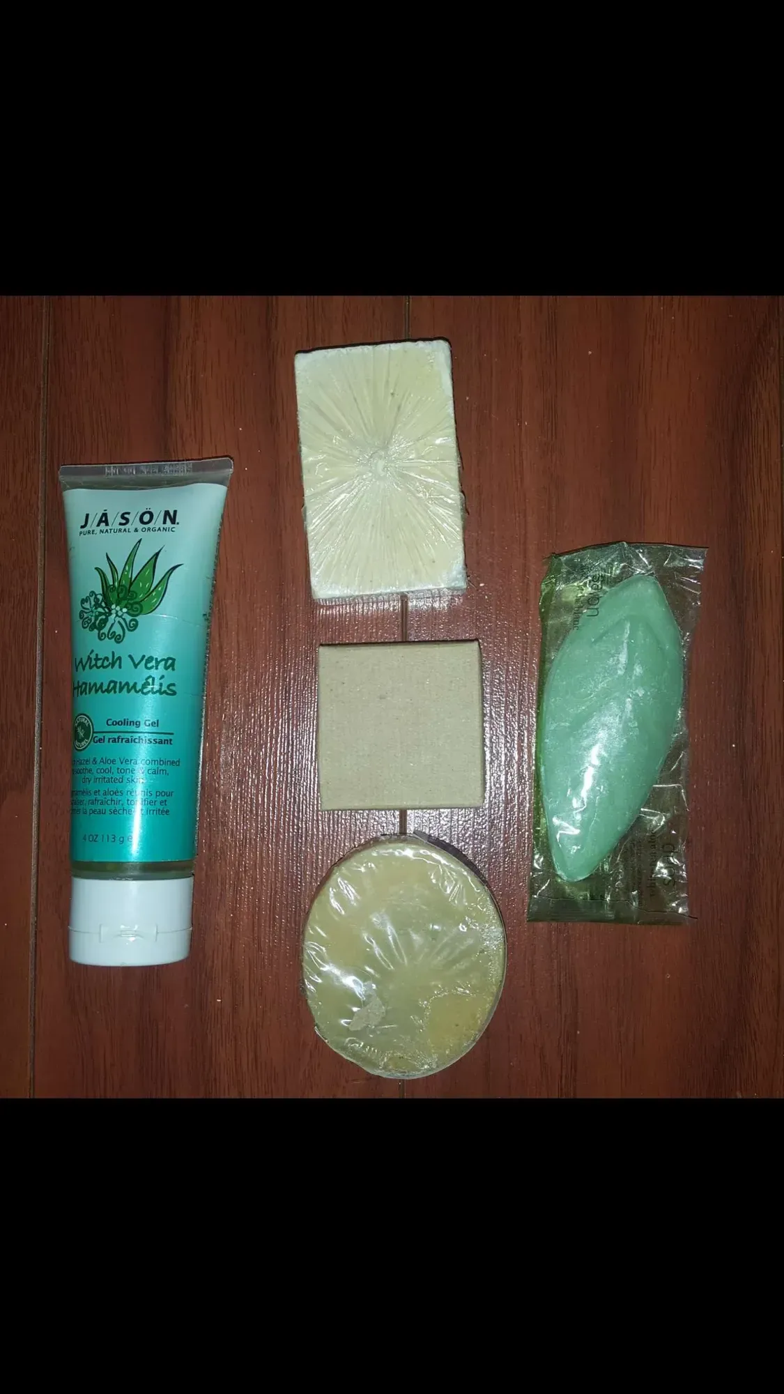 Fancy Soaps (brand new) & Jason Aloe Vera gel