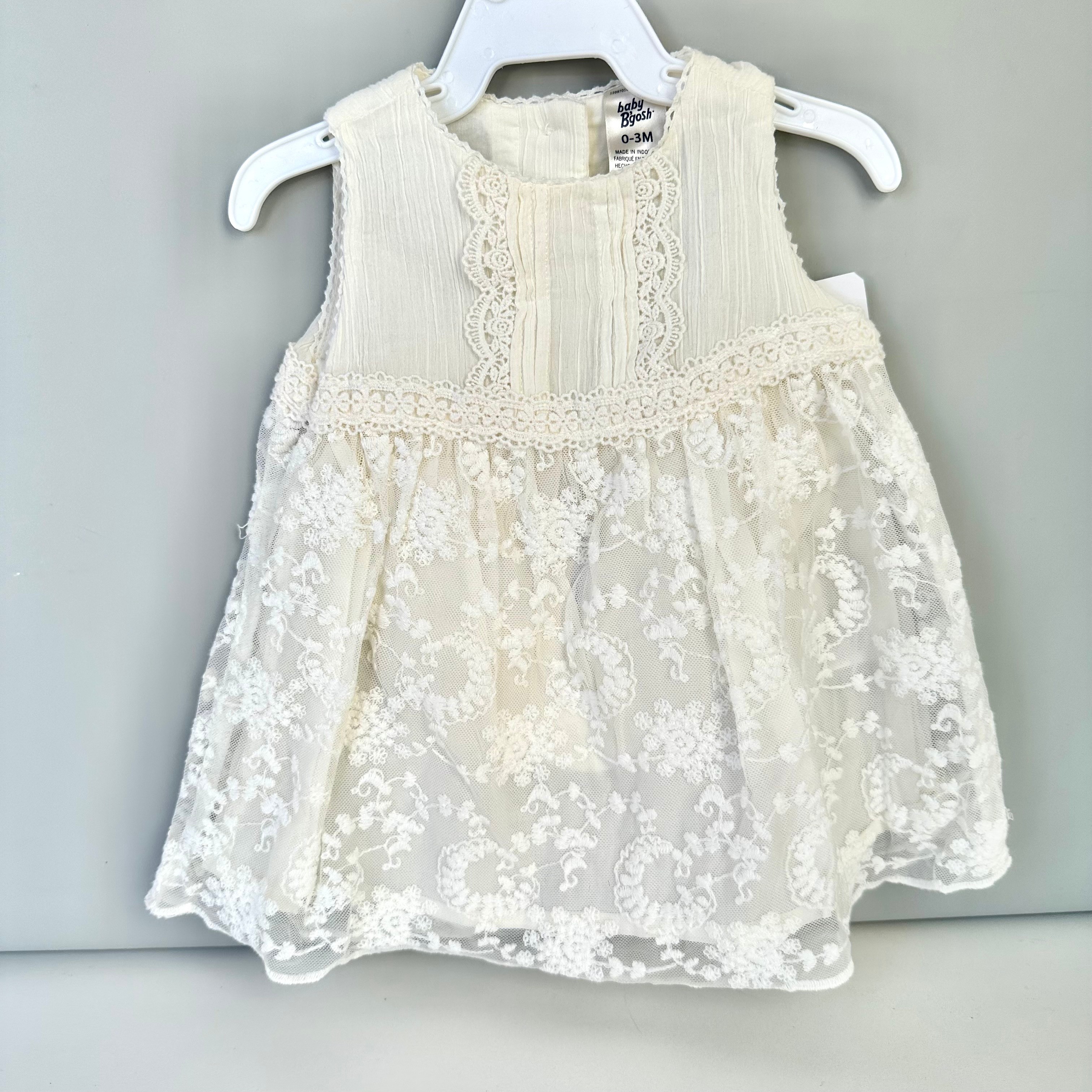 Baby Girl White Dress - Baby B'Gosh - 0-3 Months