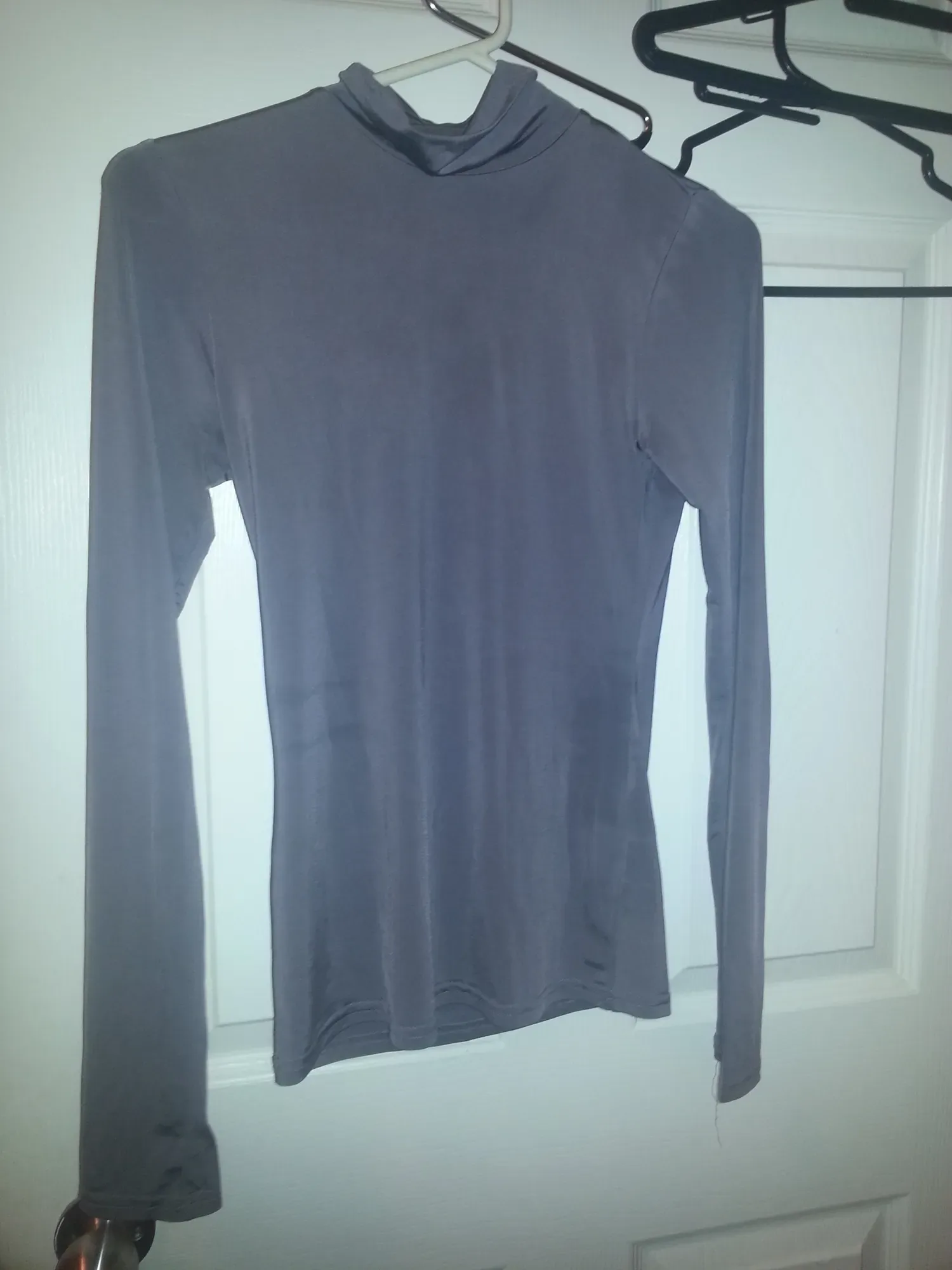 Sandra Angelozzi XS Designer Shirt, stretchy/shiny greyish-si...