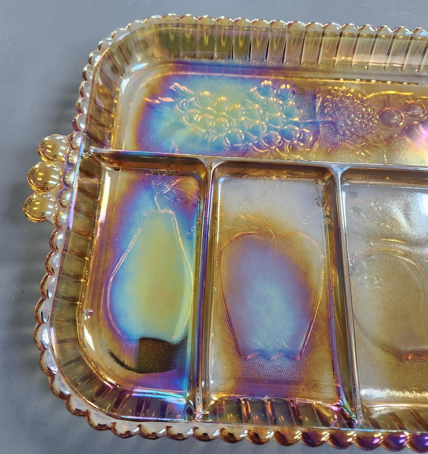 Fall Décor! Indiana Glass 5-Part VINTAGE Relish Tray - photo 3