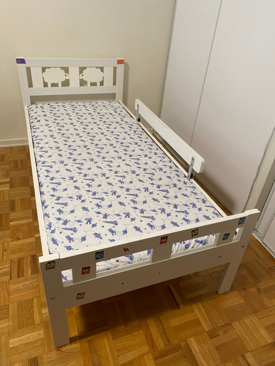 IKEA KRITTER Kids Bed Frame + Mattress + Brand New Bedsheet