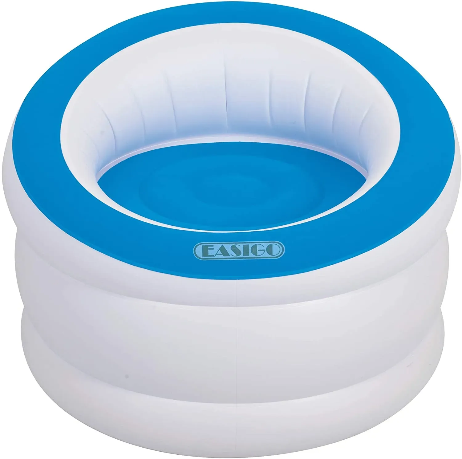 35" Cyan Blue & White Indoor/Outdoor Inflatable Easigo Chair