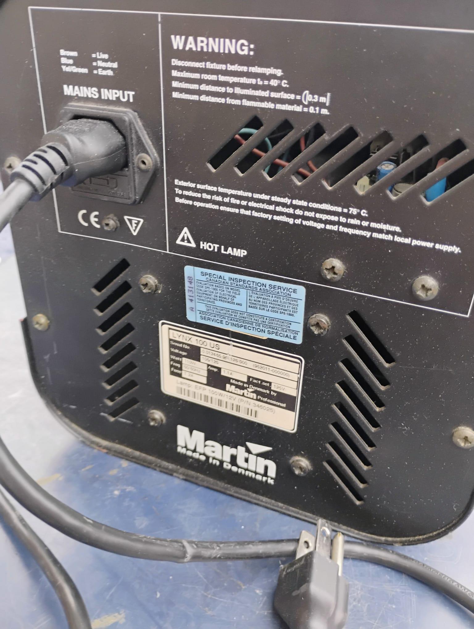 Martin Professional  Lynx 100 US  Light Effects Spotlight - photo 4