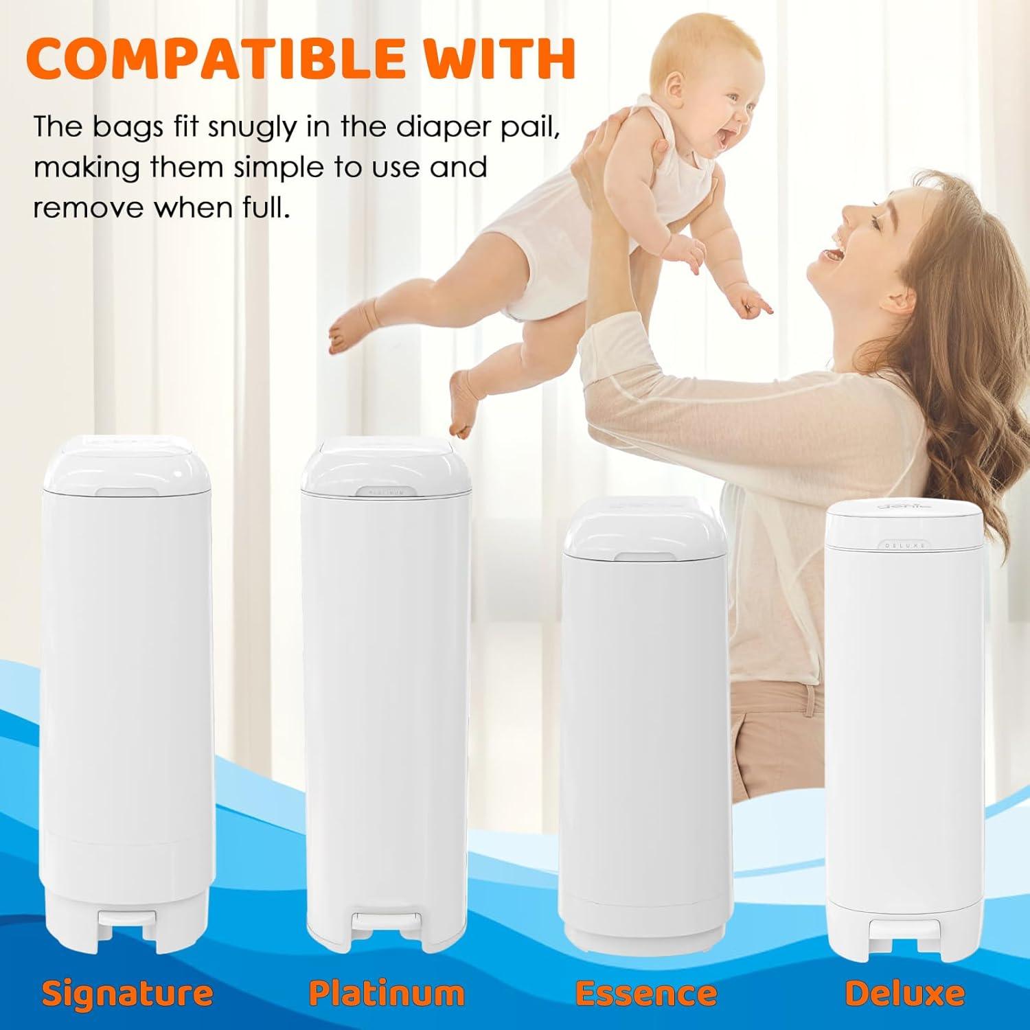 NEW~ Diaper Pail Refill Bags 60ct Compatible with Genie - photo 2
