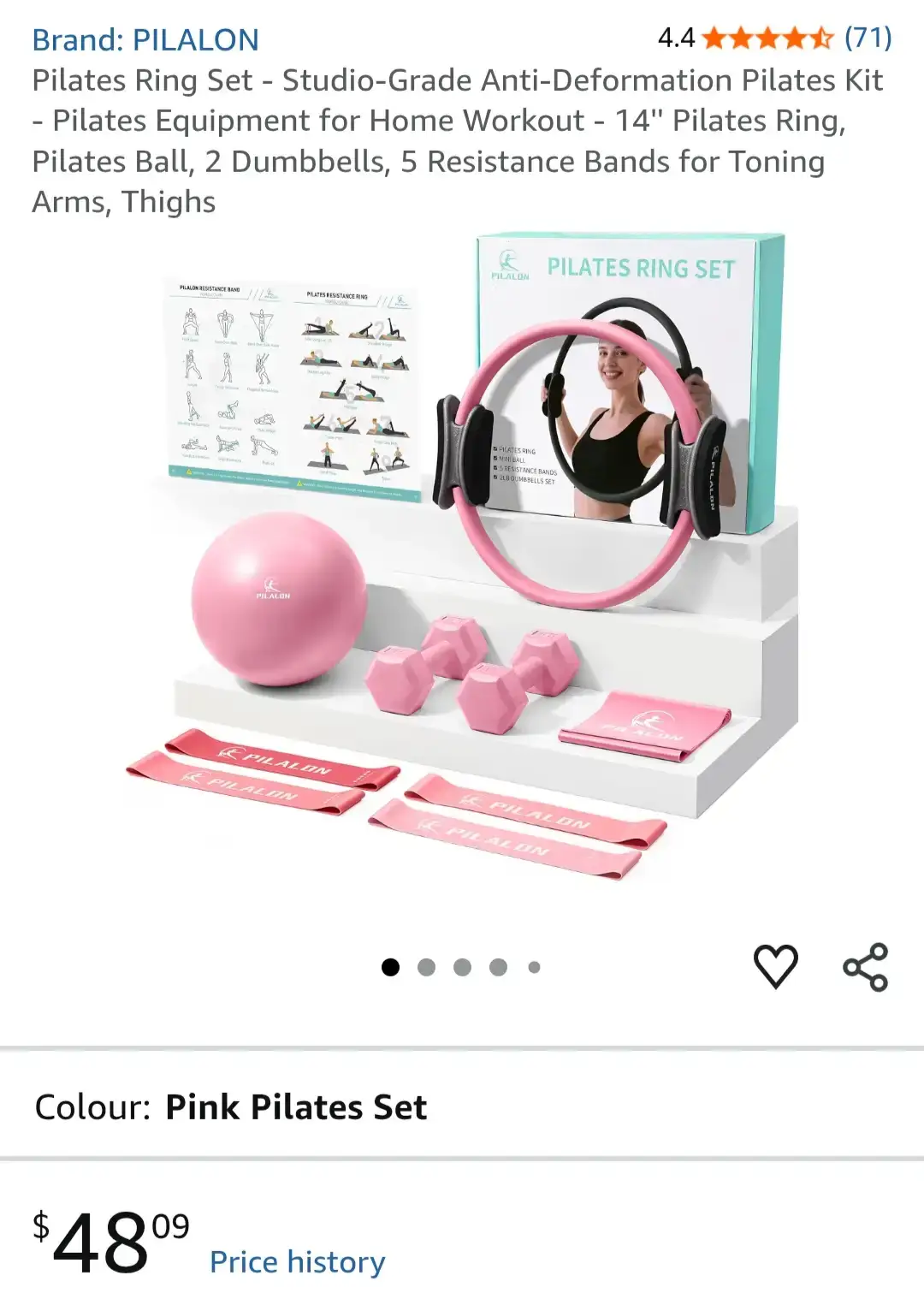 PILALON Pilates Ring Set - Home Workout Kit