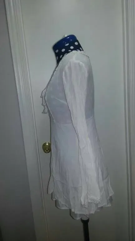Cute Fitted Forever 21 White Dress With Zipper -- Like New --... - photo 2