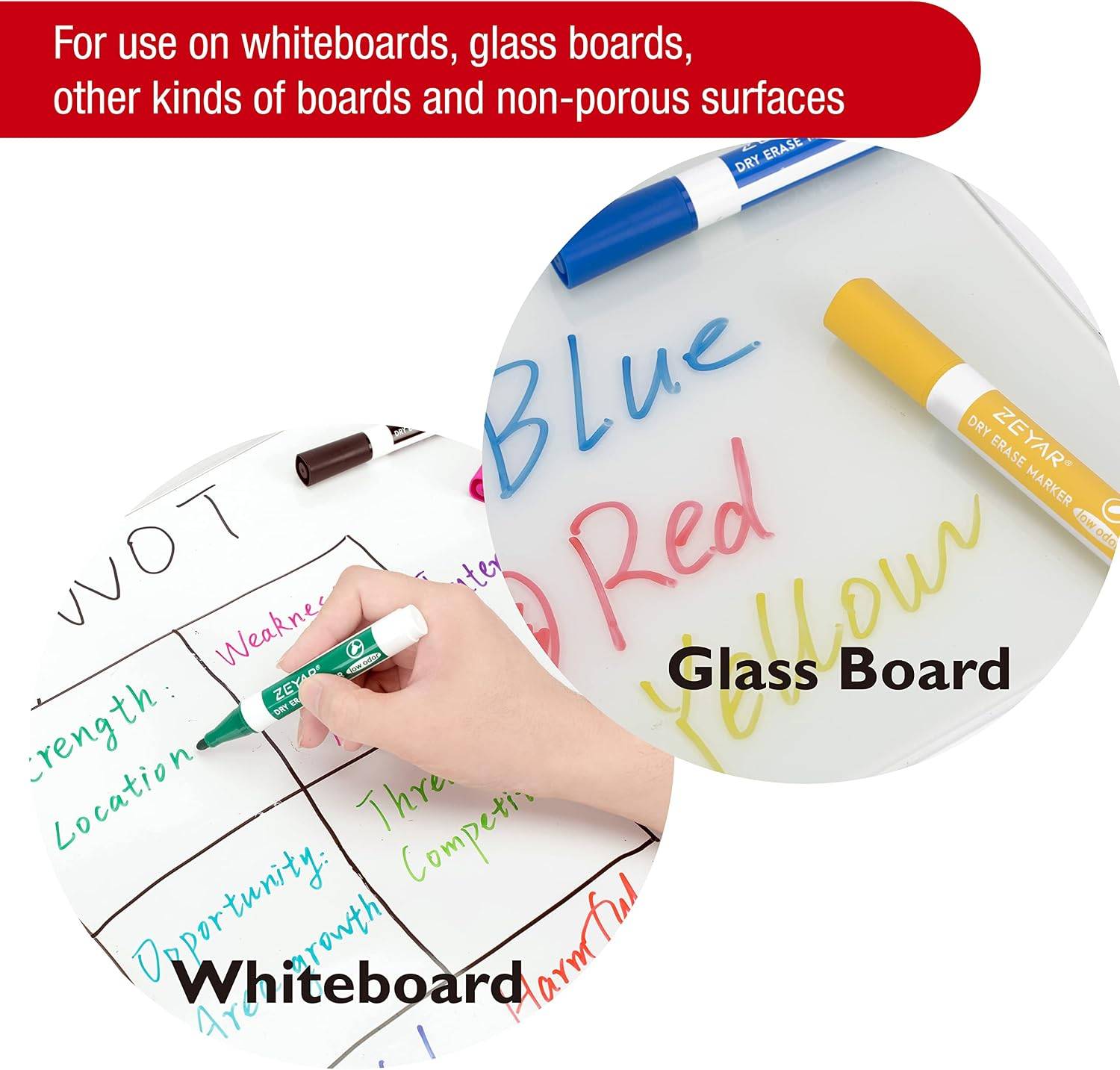 ZEYAR Dry Erase Markers - 12 Colors - photo 4