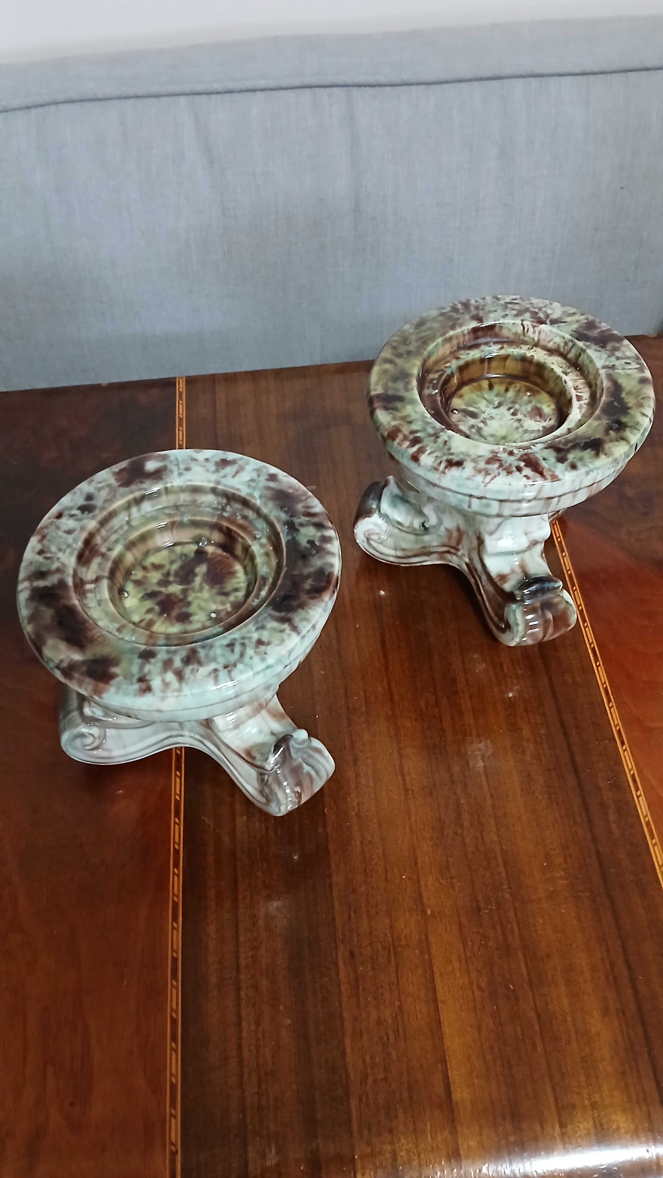 Vintage Ceramic Candle Holders (Set of 2)