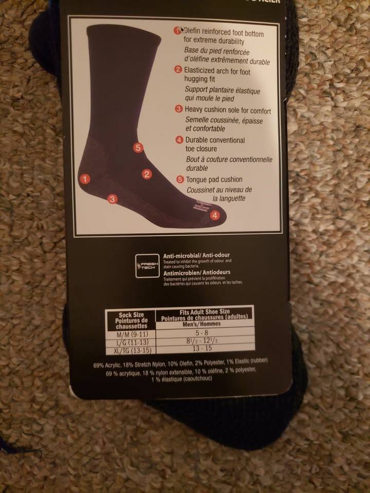 Helly Hansen Men's Steel Toe Socks Large8.5-12.5. Brand New. - photo 2