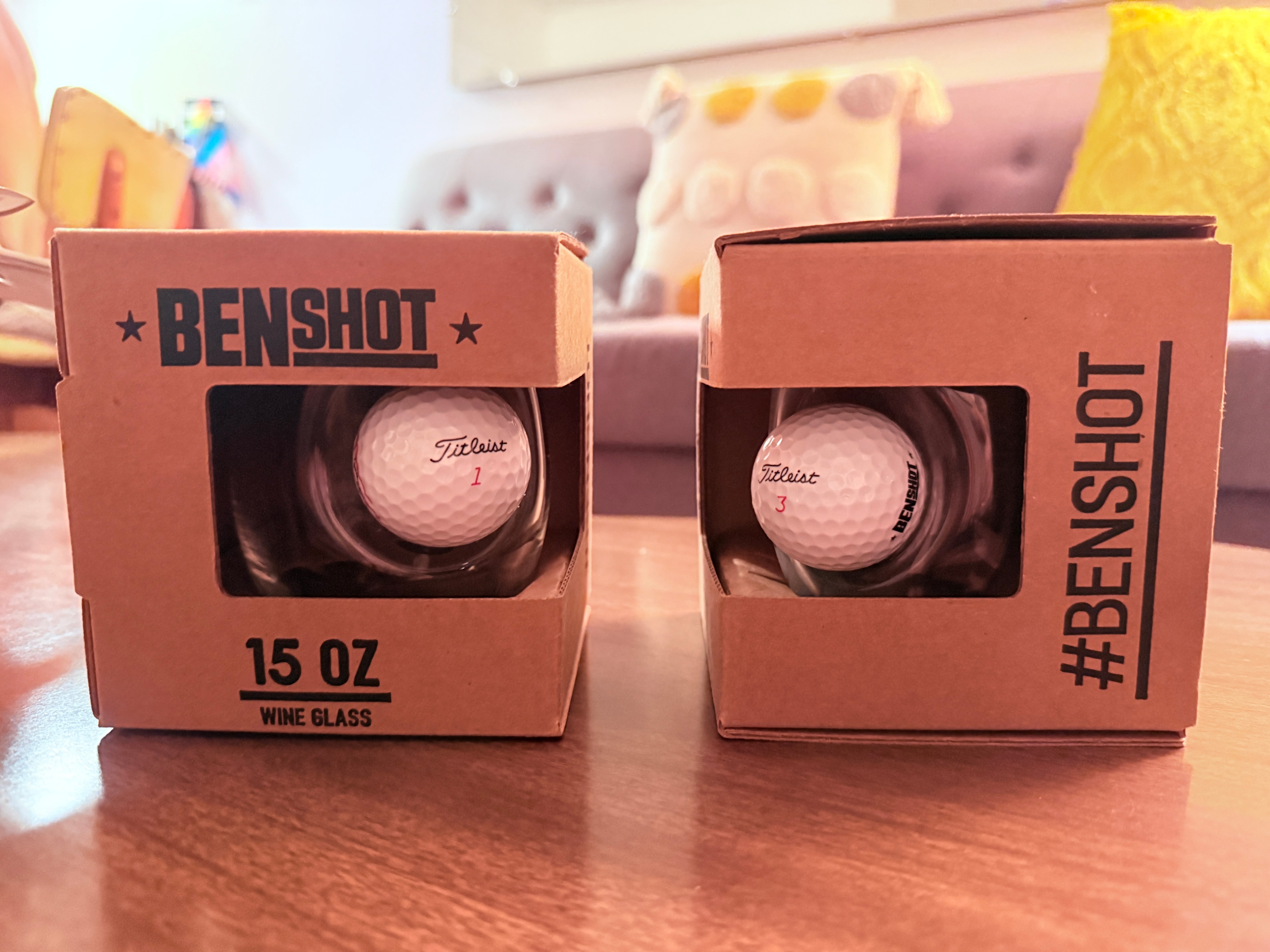 🏌🏼‍♂️⛳️🍹Two BenShot Golf Ball Wine Glasses - photo 2