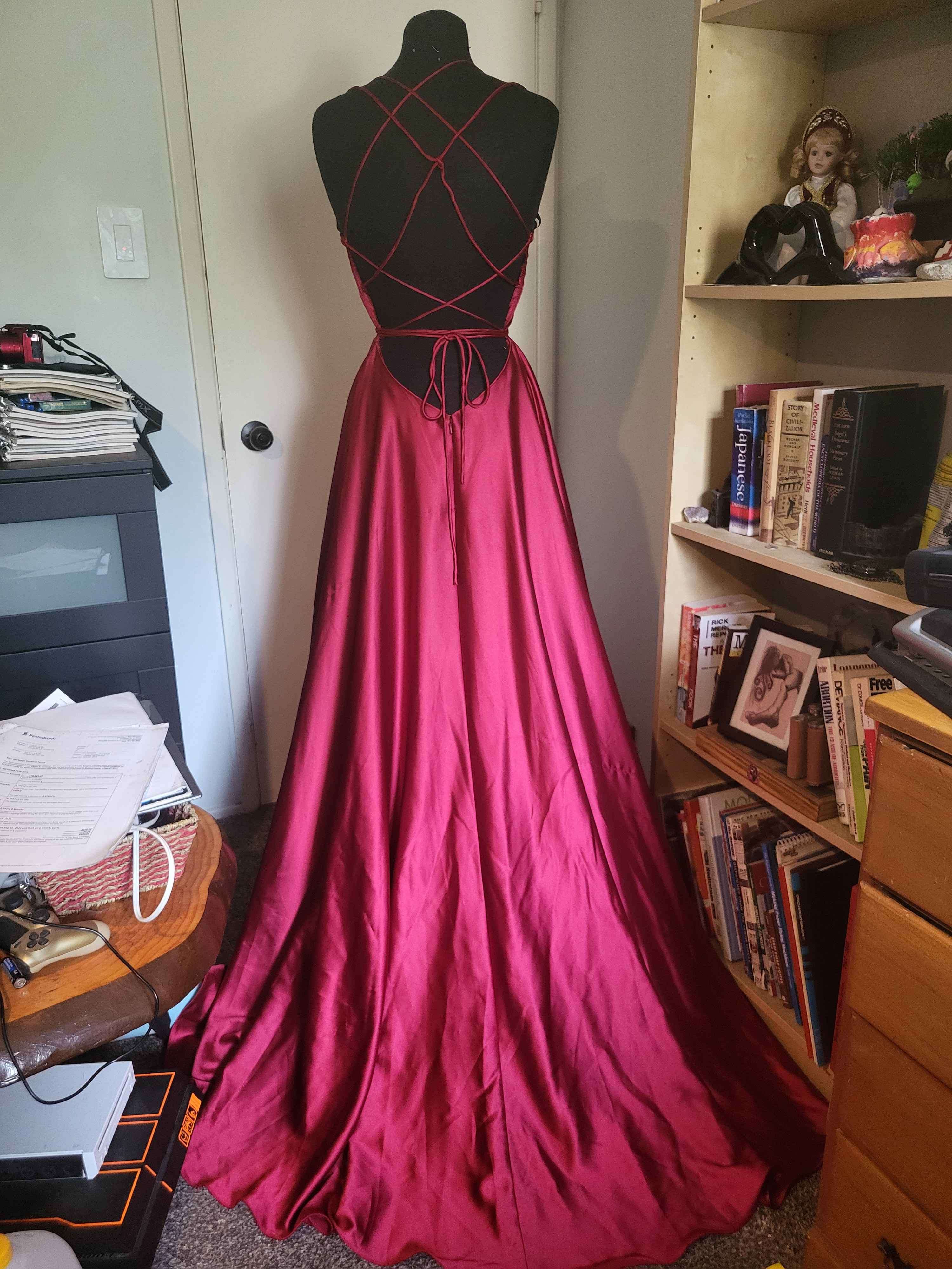 Long  Red Satin Dress - photo 2