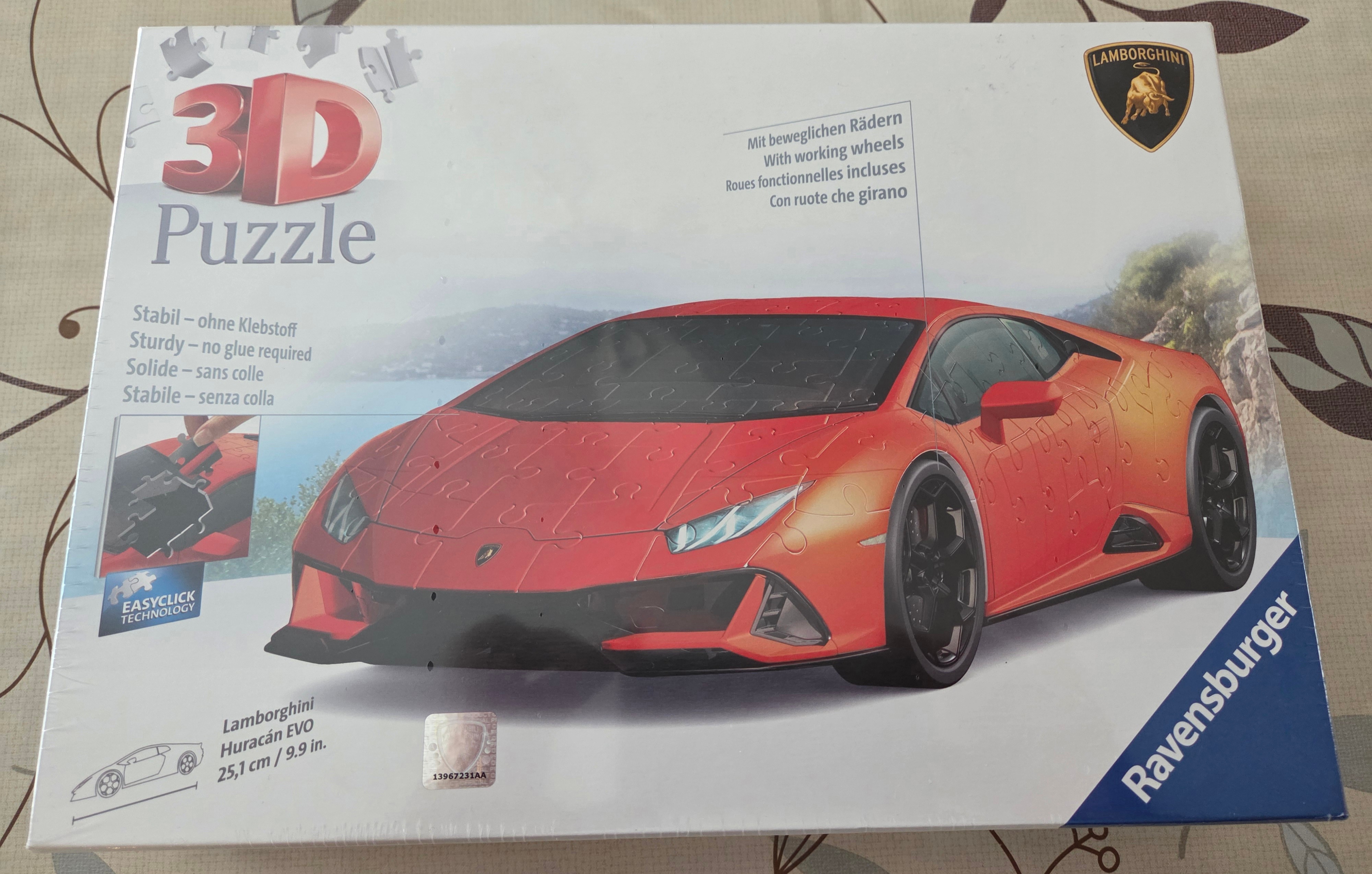 Ravensburger 3D puzzle: Lamborghini Huracan EVO